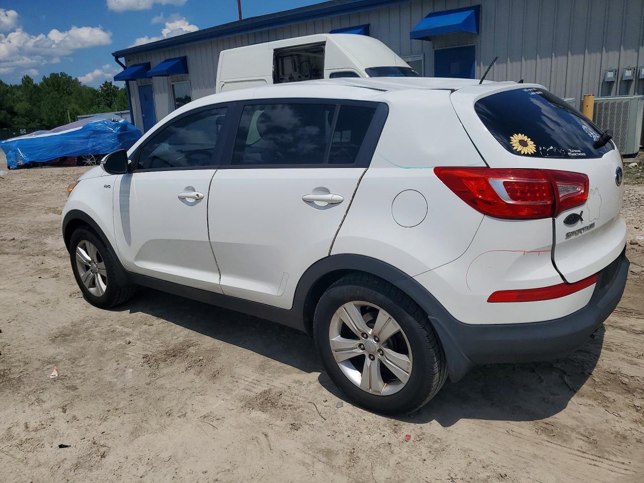 2013 Kia Sportage Lx White vin: KNDPBCA25D7543478