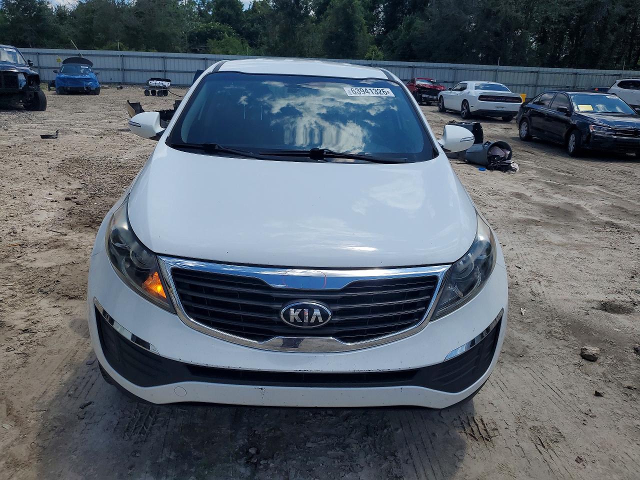2013 Kia Sportage Lx White vin: KNDPBCA25D7543478