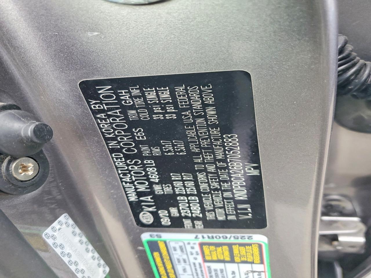 2011 Kia Sportage Lx Gray vin: KNDPBCA26B7052883