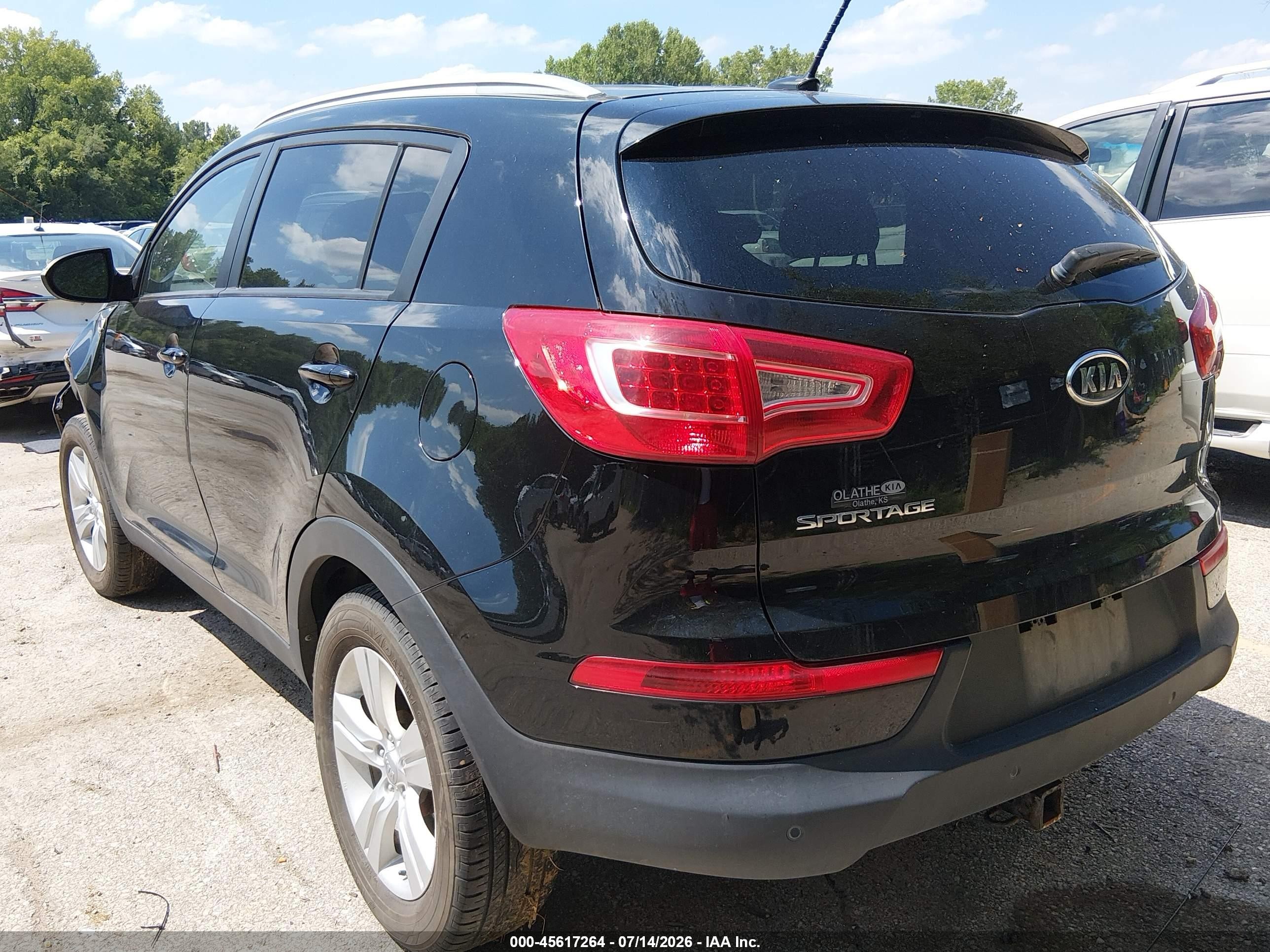 2012 Kia Sportage Lx Черный vin: KNDPBCA26C7234469