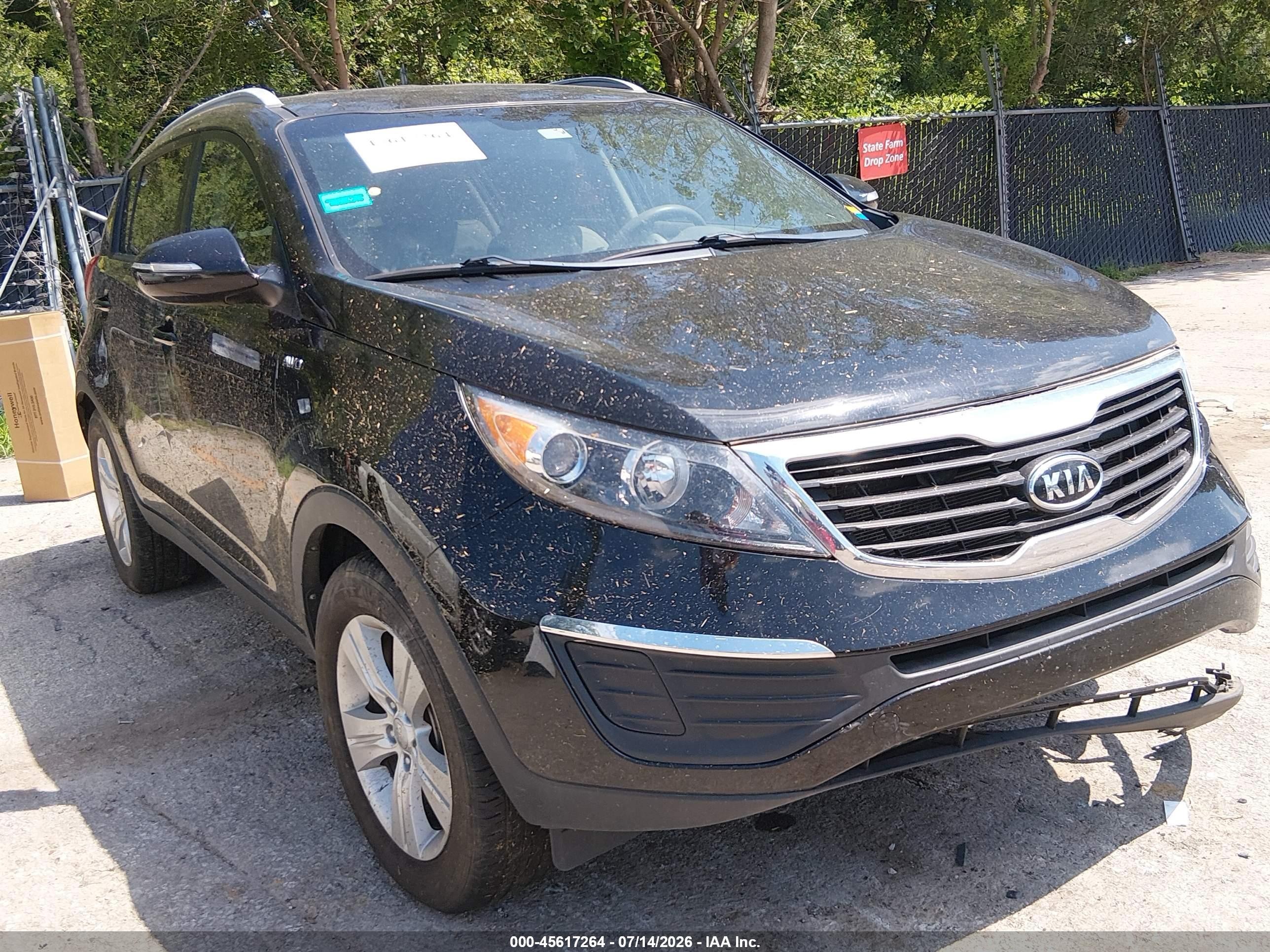 2012 Kia Sportage Lx Черный vin: KNDPBCA26C7234469