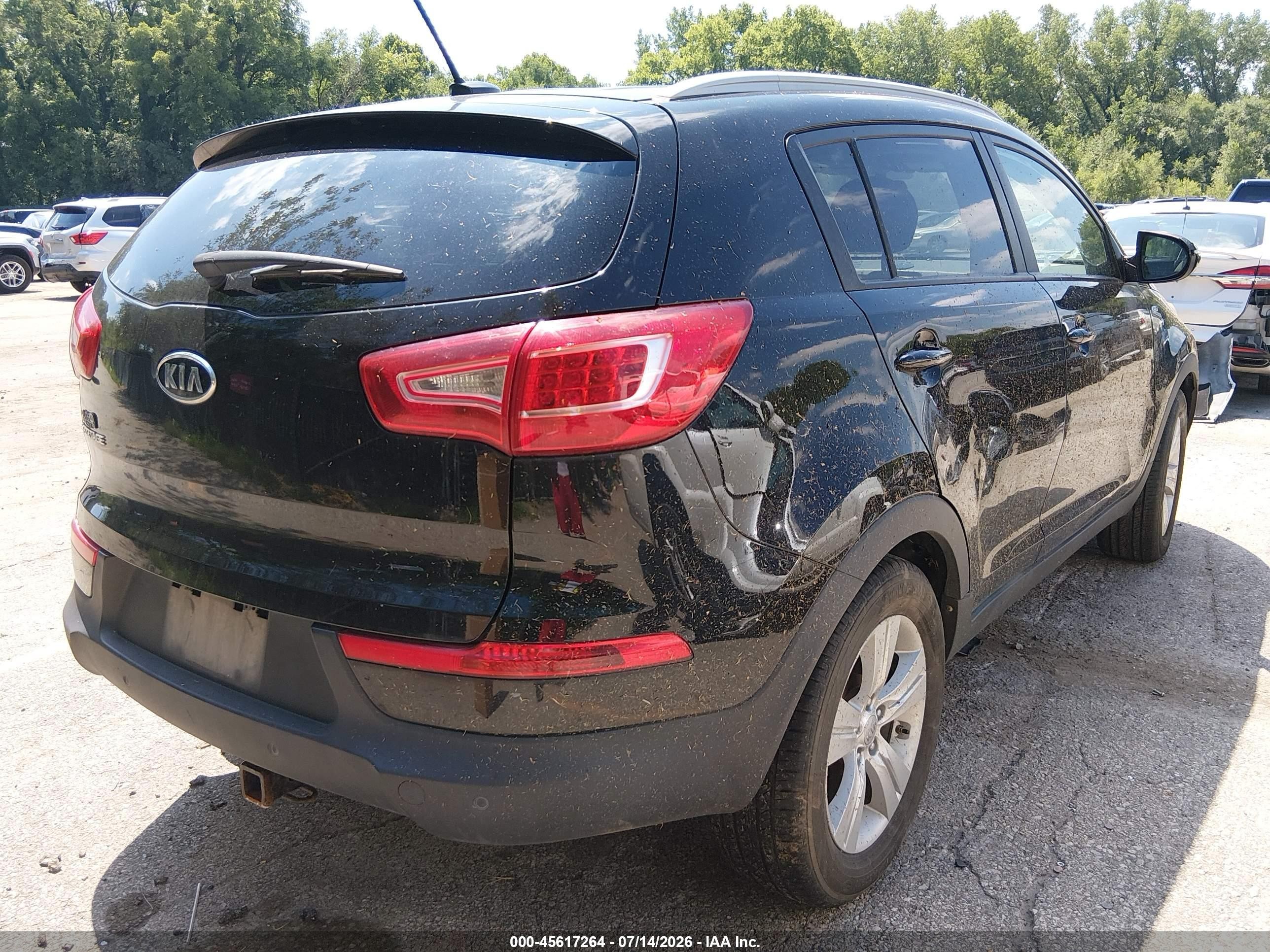2012 Kia Sportage Lx Черный vin: KNDPBCA26C7234469