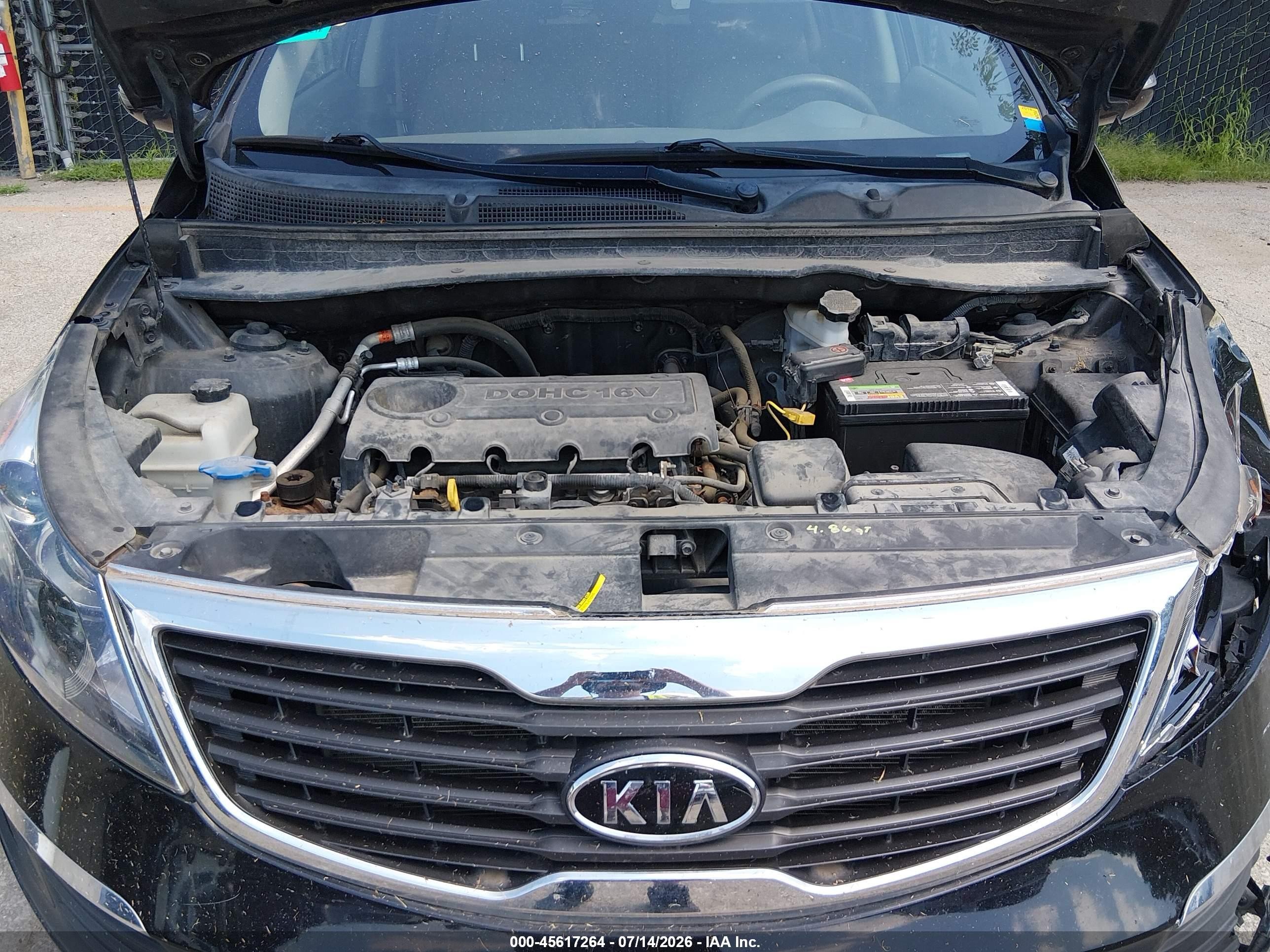 2012 Kia Sportage Lx Черный vin: KNDPBCA26C7234469