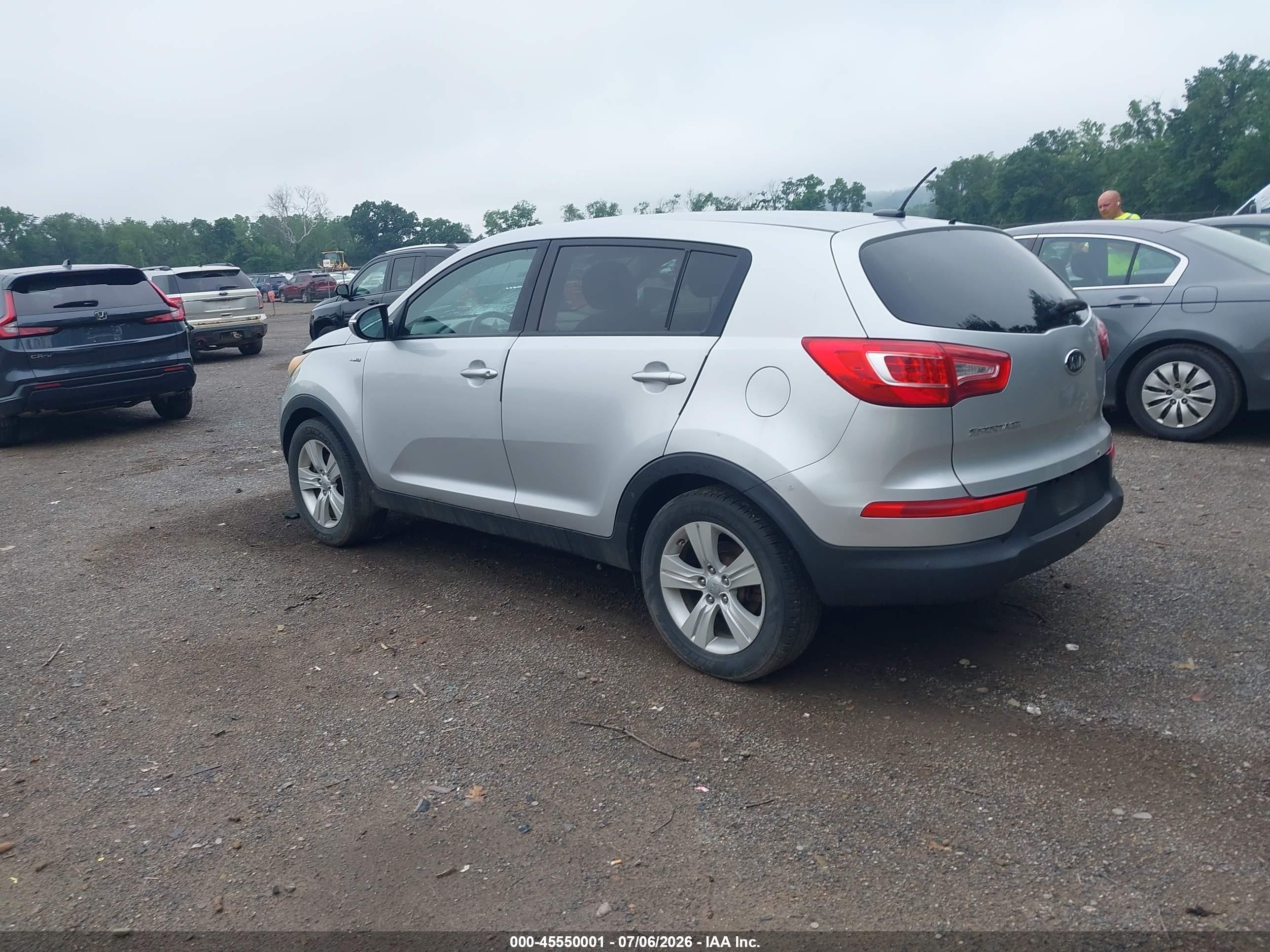 2012 Kia Sportage Lx Gray vin: KNDPBCA26C7309090