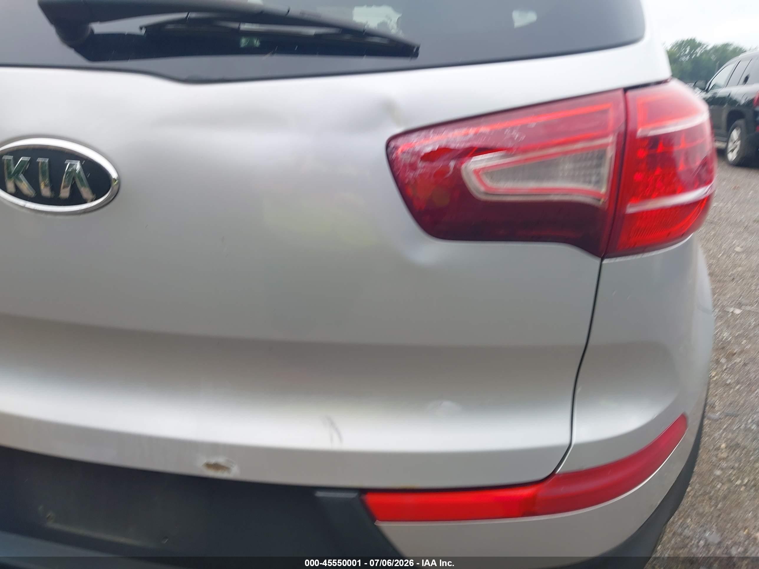 2012 Kia Sportage Lx Gray vin: KNDPBCA26C7309090