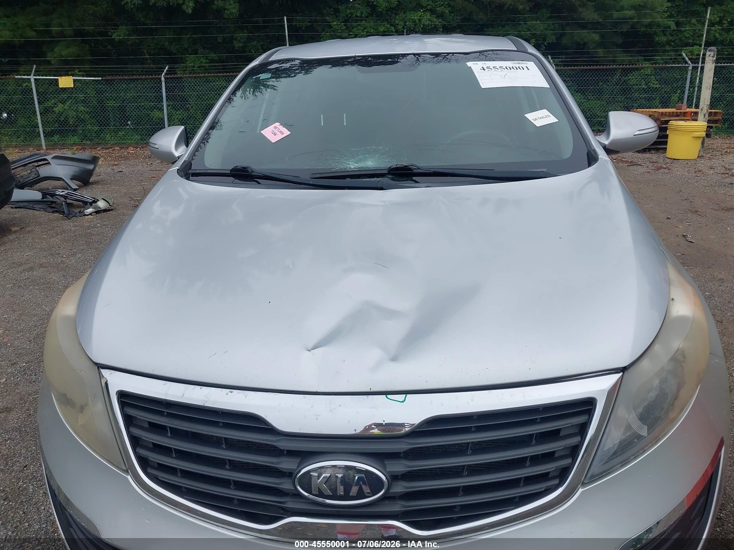 2012 Kia Sportage Lx Gray vin: KNDPBCA26C7309090