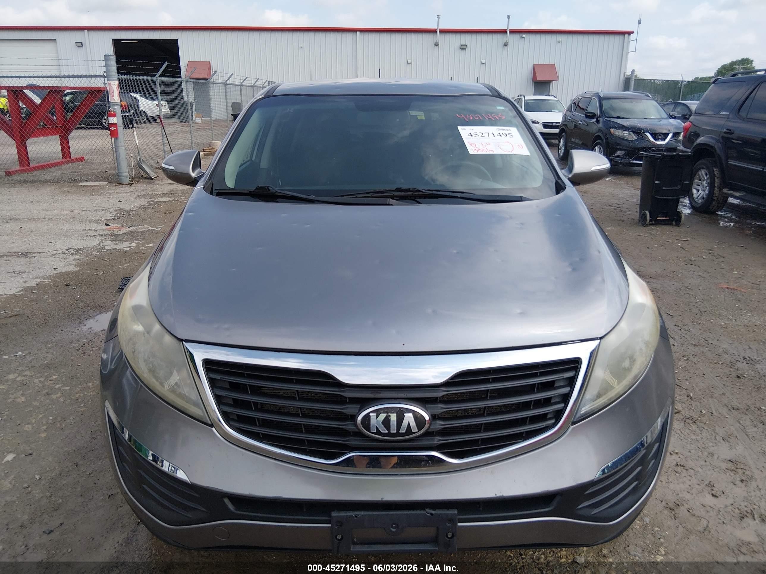 2013 Kia Sportage Lx Gray vin: KNDPBCA26D7364253