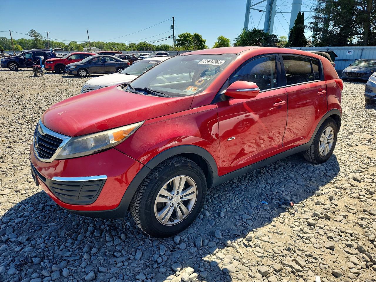 2011 Kia Sportage Lx Red vin: KNDPBCA27B7093832