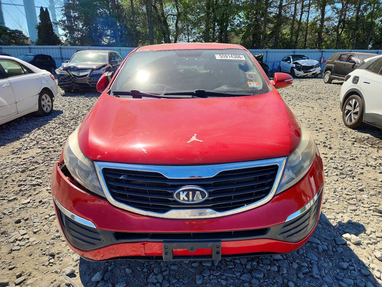 2011 Kia Sportage Lx Red vin: KNDPBCA27B7093832