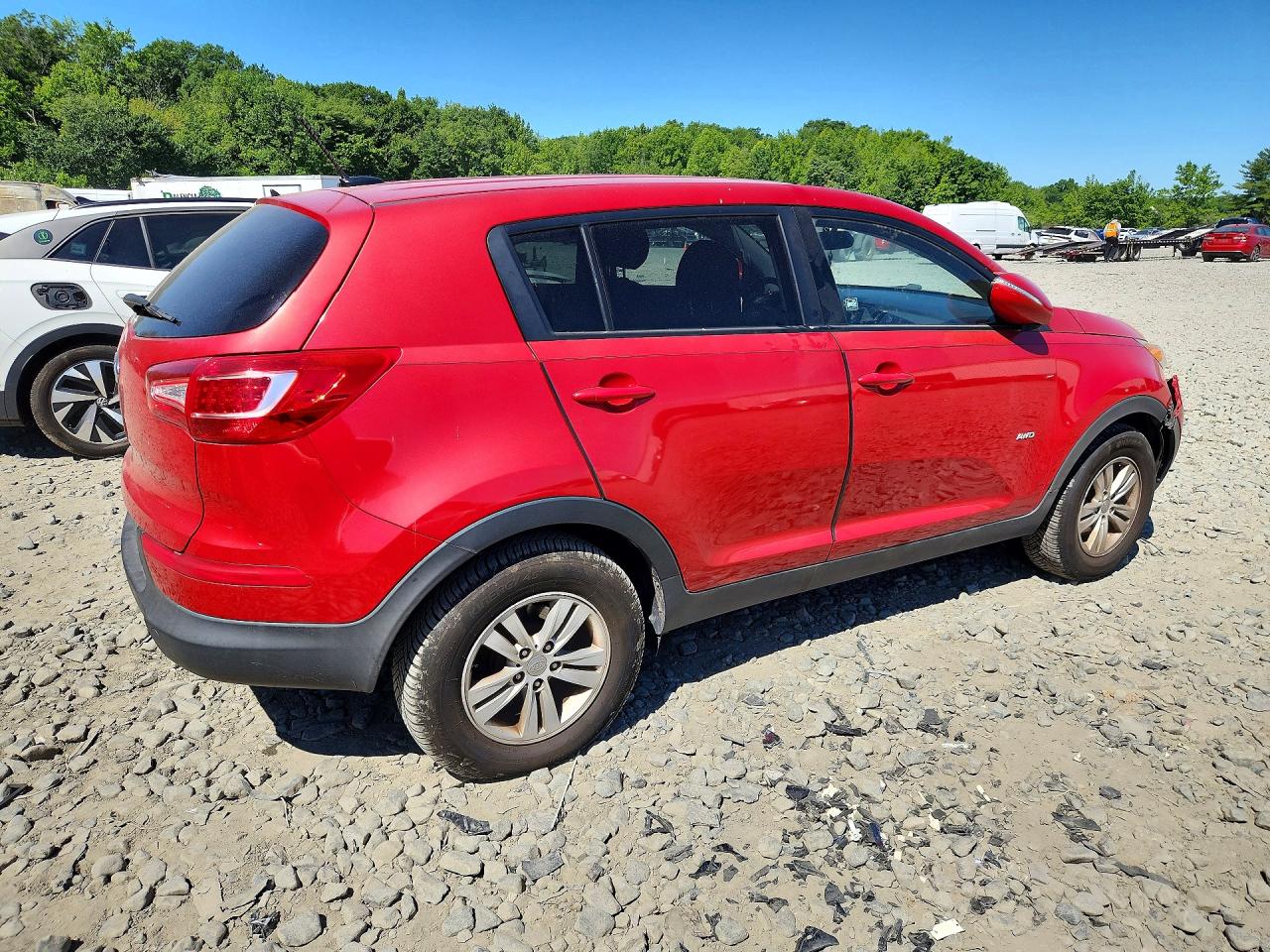 2011 Kia Sportage Lx Red vin: KNDPBCA27B7093832