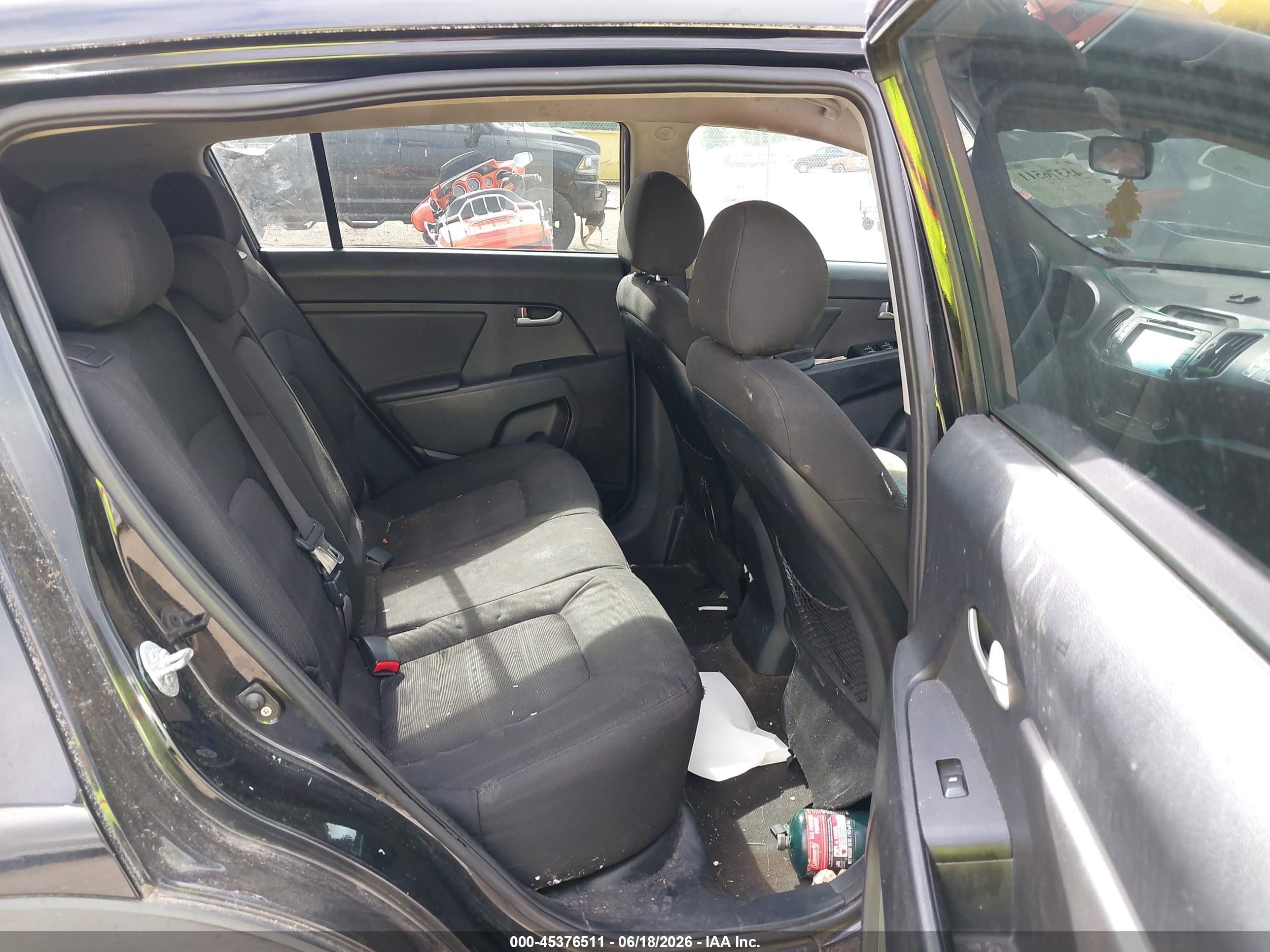 2012 Kia Sportage Lx Black vin: KNDPBCA27C7232570