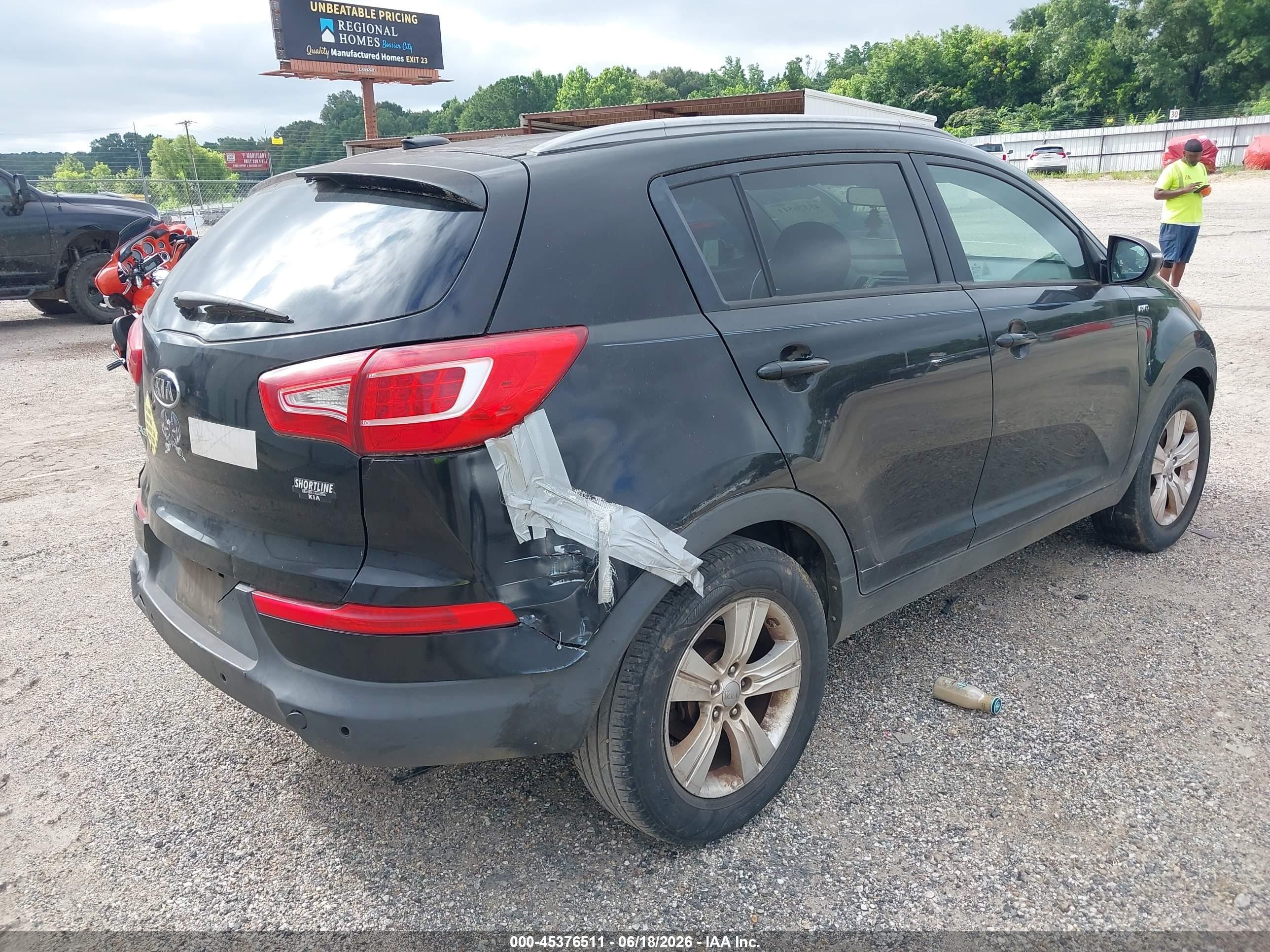 2012 Kia Sportage Lx Black vin: KNDPBCA27C7232570