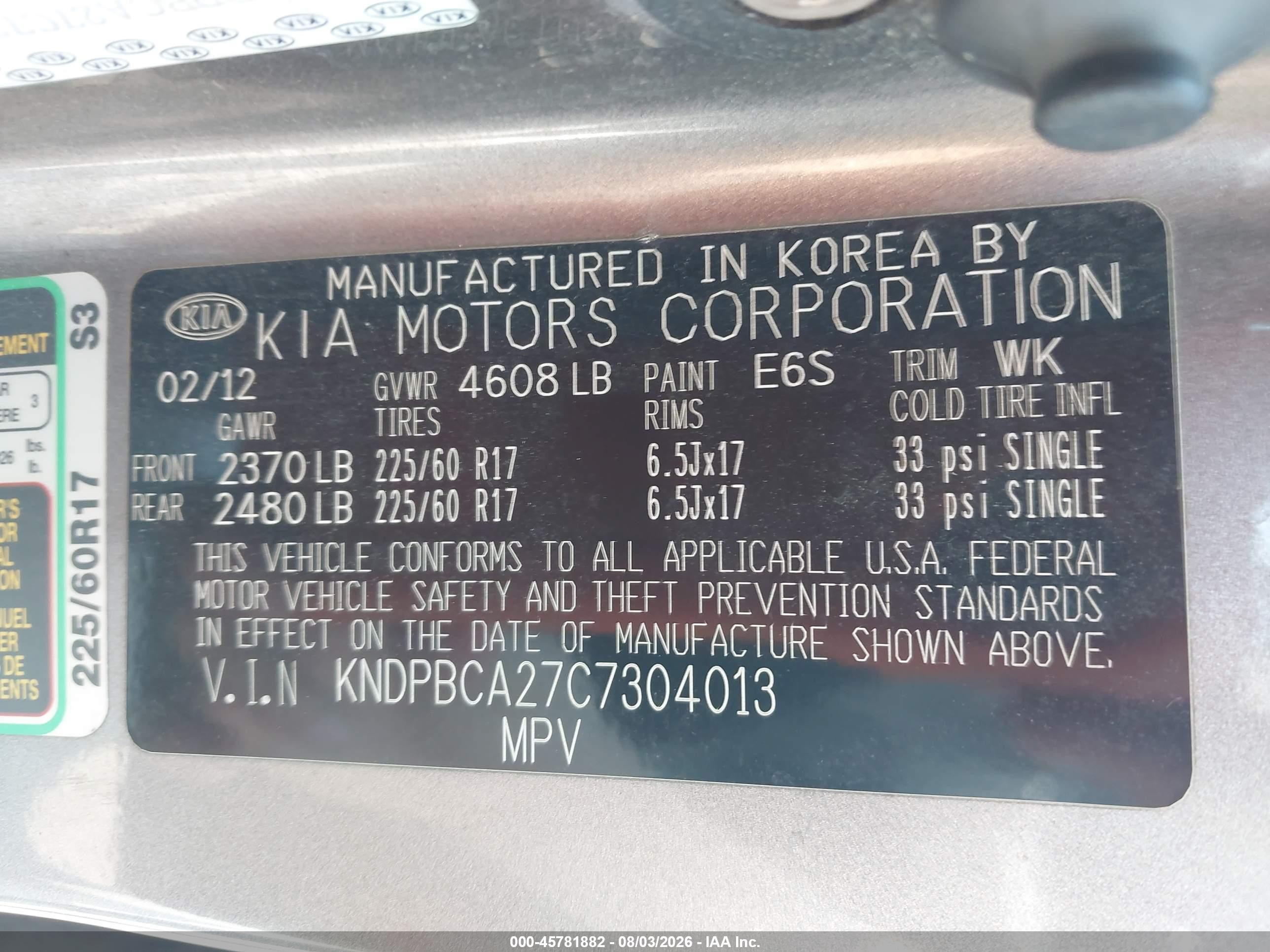 2012 Kia Sportage Lx Gray vin: KNDPBCA27C7304013