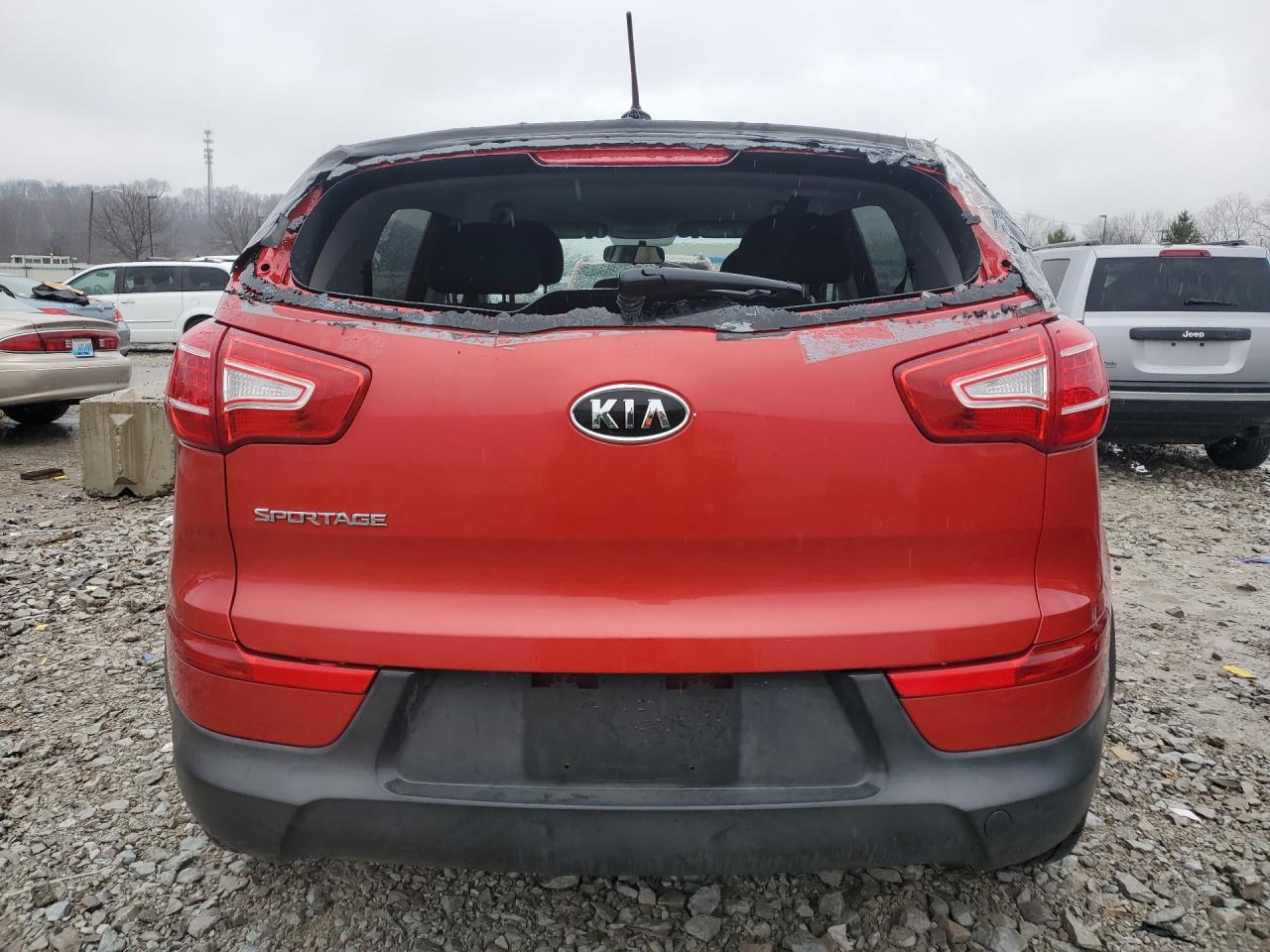 2012 Kia Sportage Lx Red vin: KNDPBCA27C7320440 Damage: Rear Glass, Missing, Replacement Required