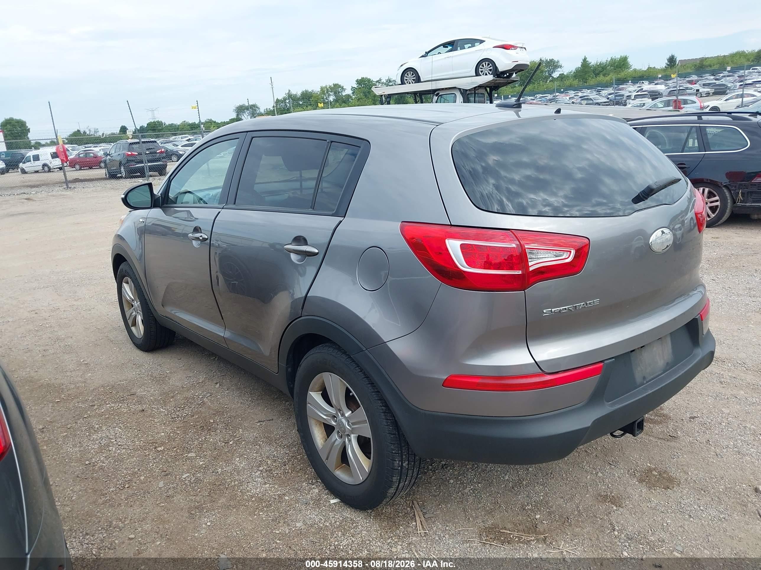 2013 Kia Sportage Lx Gray vin: KNDPBCA27D7405490