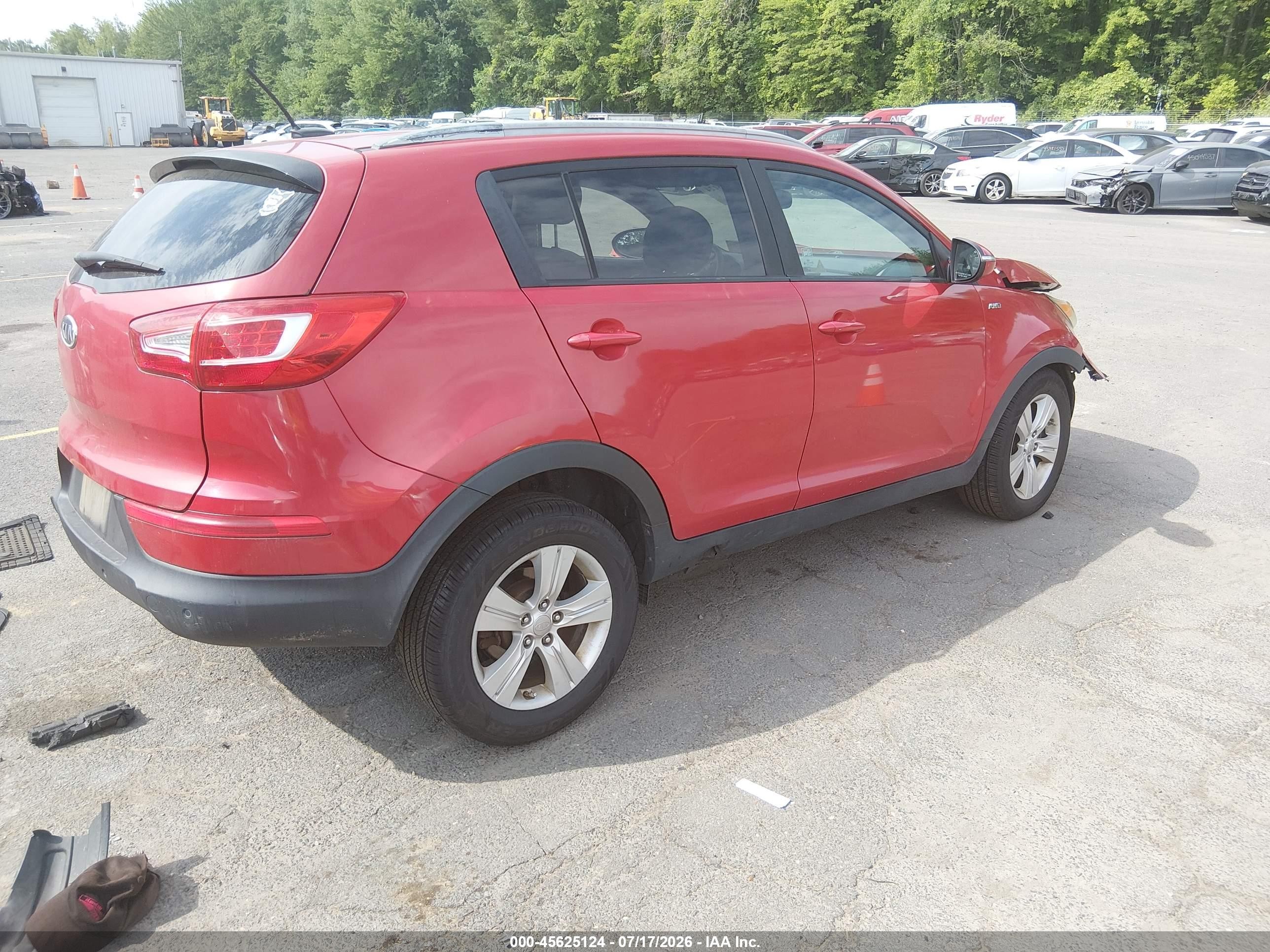 2011 Kia Sportage Lx Red vin: KNDPBCA28B7076019