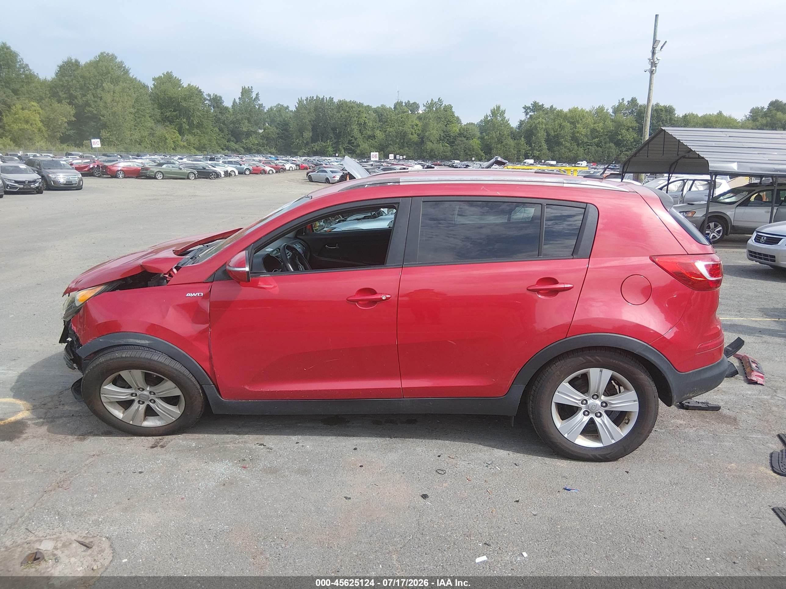 2011 Kia Sportage Lx Red vin: KNDPBCA28B7076019