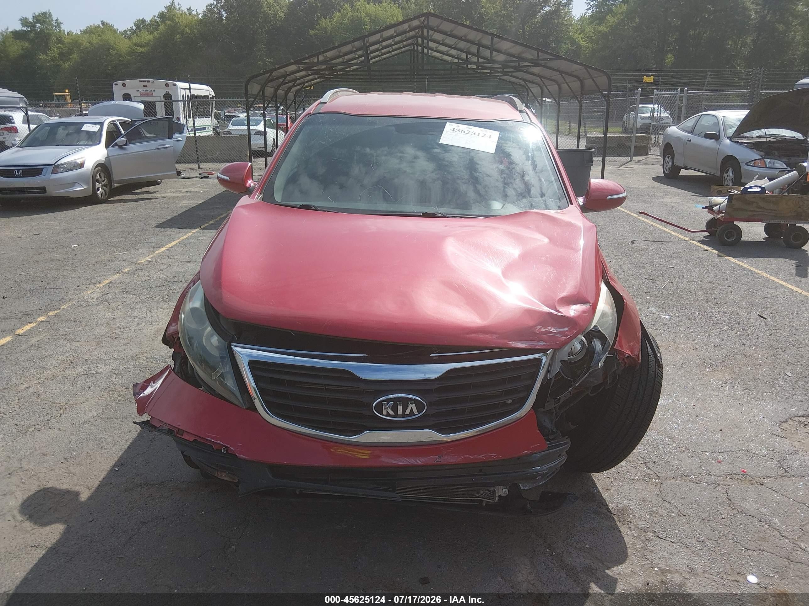 2011 Kia Sportage Lx Red vin: KNDPBCA28B7076019