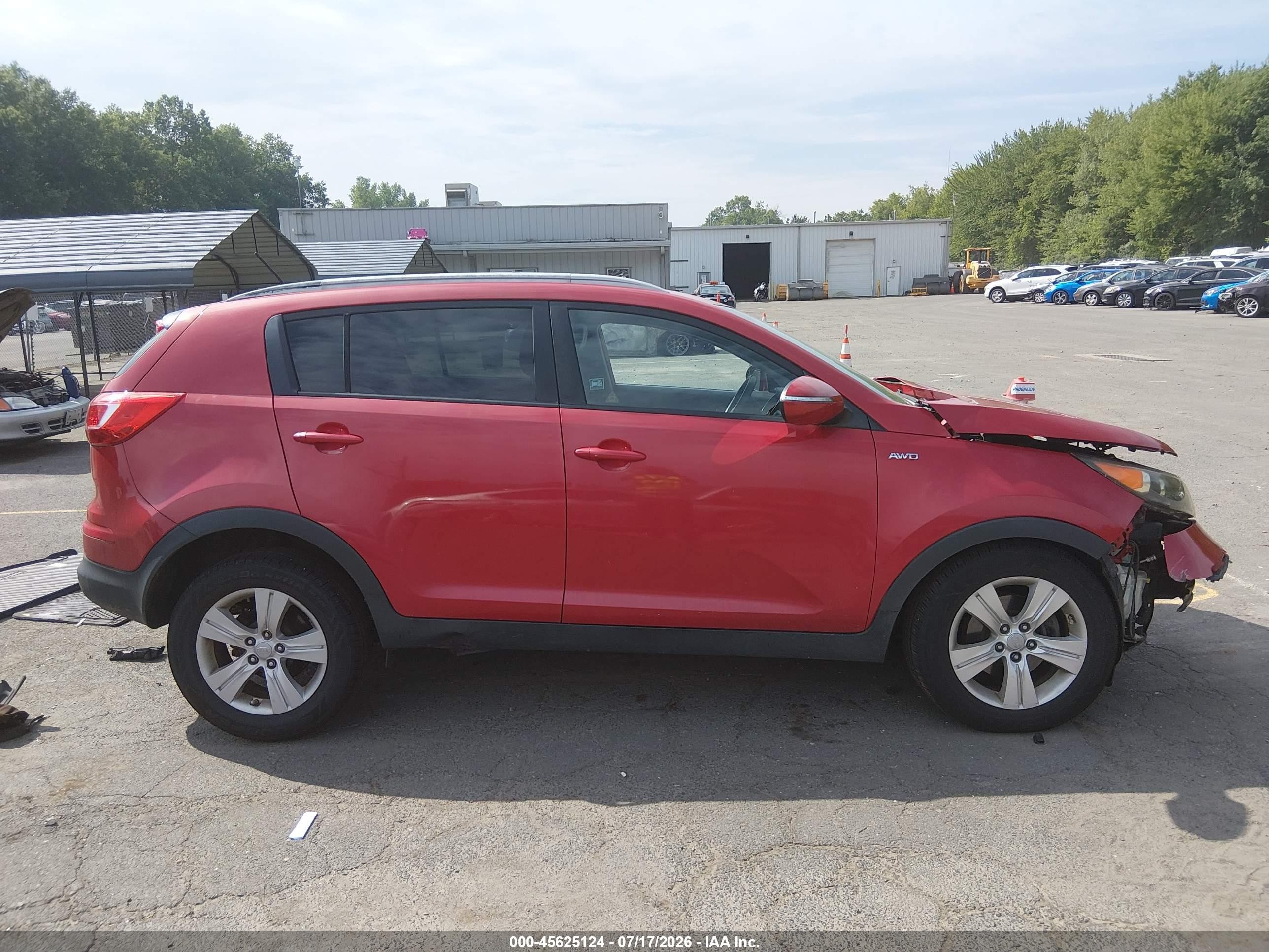 2011 Kia Sportage Lx Red vin: KNDPBCA28B7076019