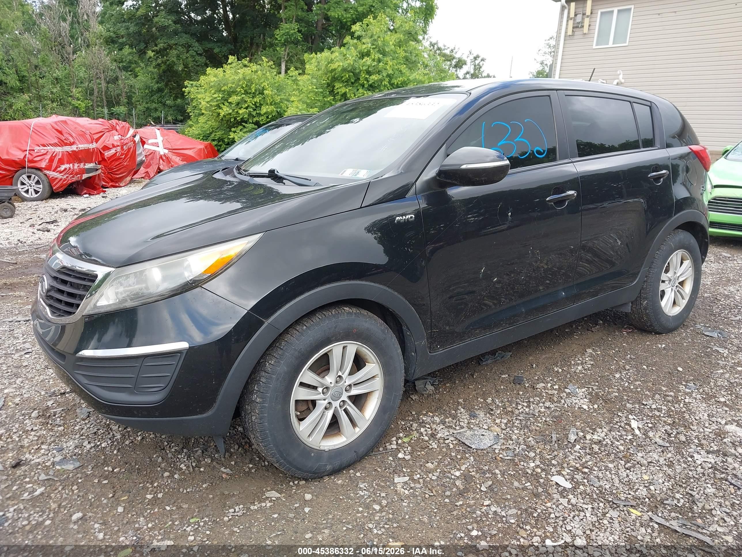 2011 Kia Sportage Lx Black vin: KNDPBCA28B7089563