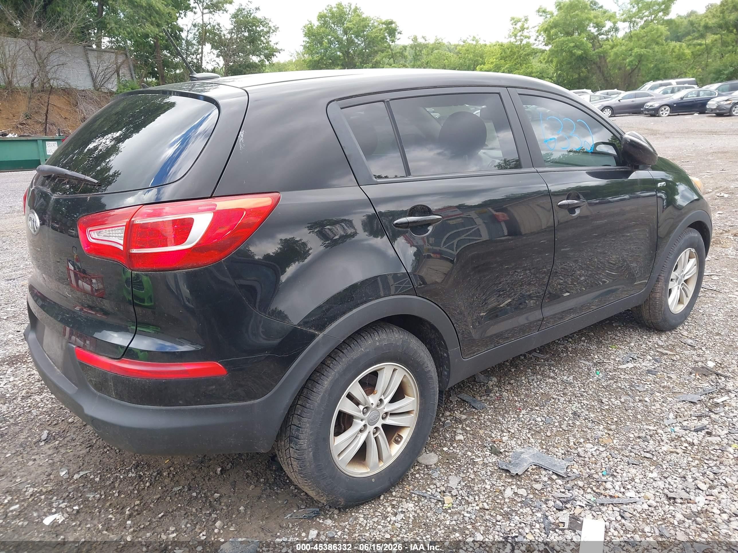 2011 Kia Sportage Lx Black vin: KNDPBCA28B7089563