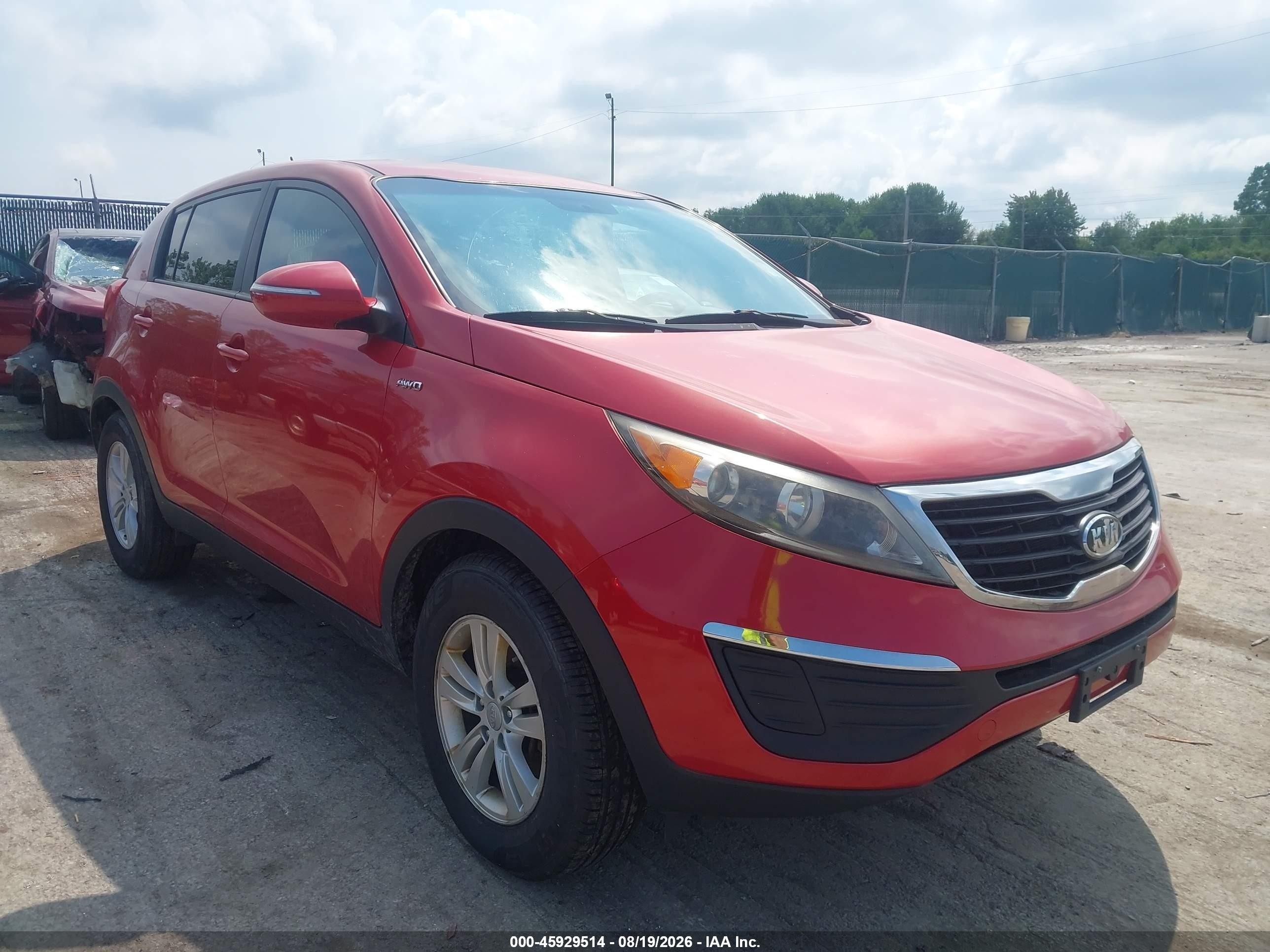 2011 Kia Sportage Lx Красный vin: KNDPBCA28B7098571