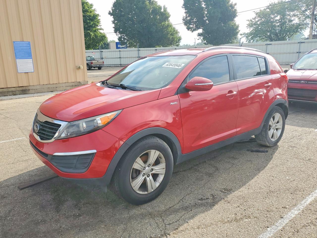 2012 Kia Sportage Lx Red vin: KNDPBCA28C7233369