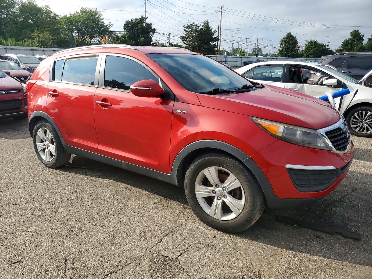2012 Kia Sportage Lx Red vin: KNDPBCA28C7233369