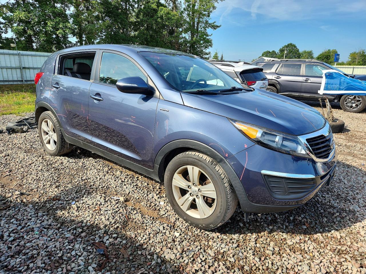 2012 Kia Sportage Lx Gray vin: KNDPBCA28C7292731