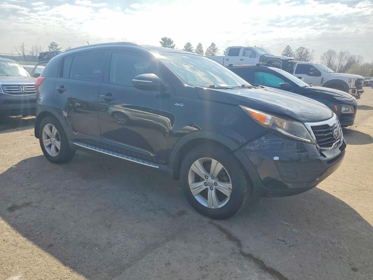 2013 Kia Sportage Lx Black vin: KNDPBCA28D7356090
