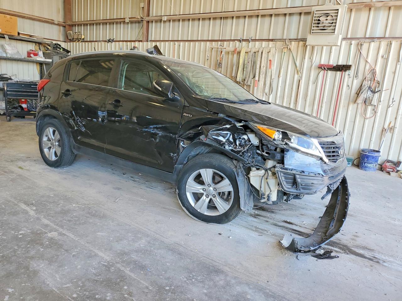 2013 Kia Sportage Lx Black vin: KNDPBCA28D7359491