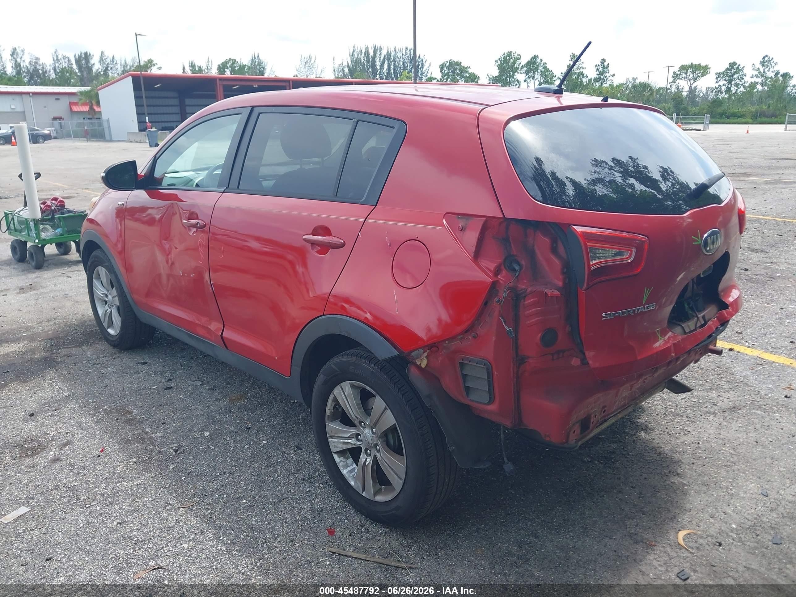 2013 Kia Sportage Lx Red vin: KNDPBCA28D7535472