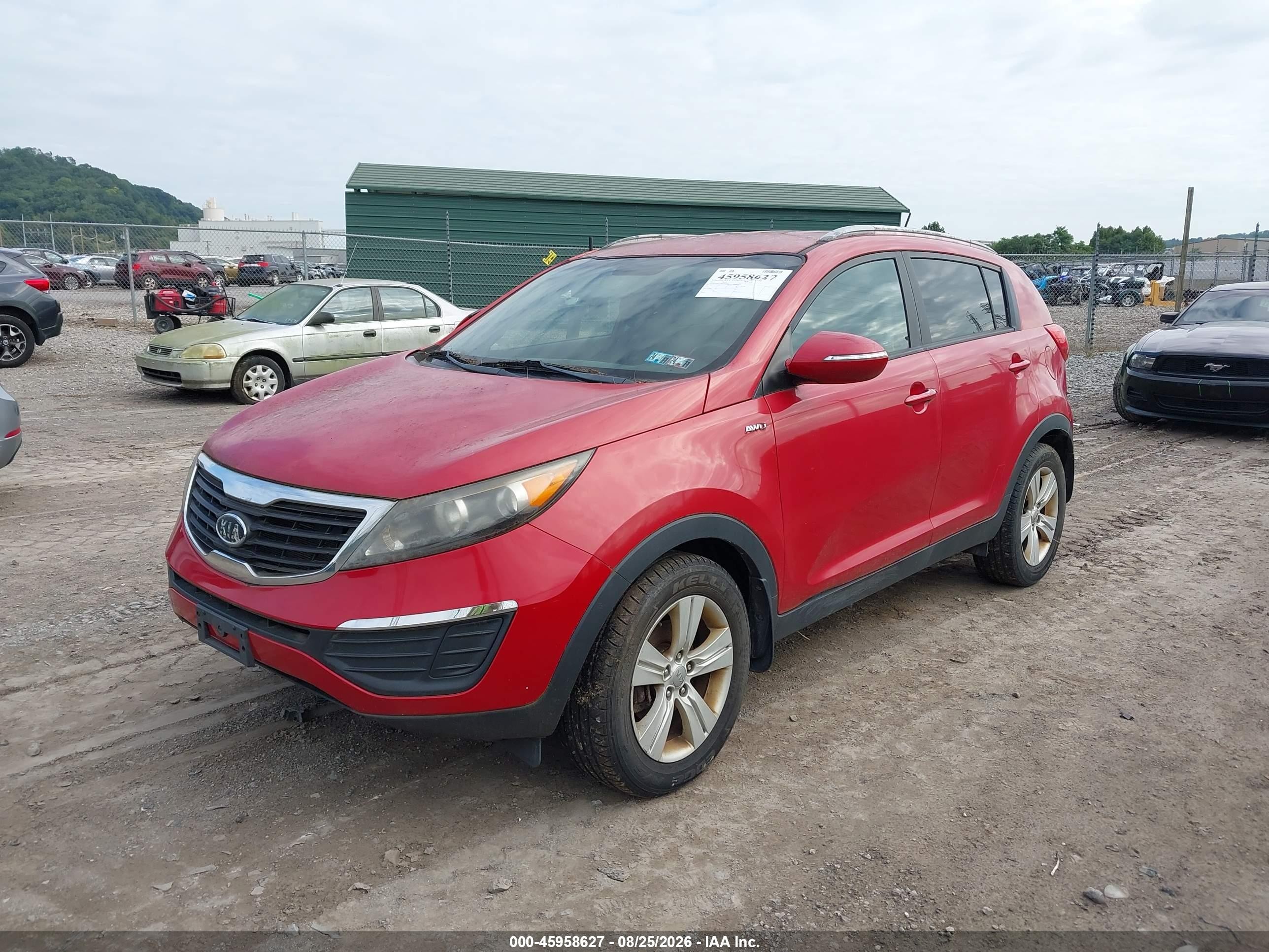 2012 Kia Sportage Lx Red vin: KNDPBCA29C7207167