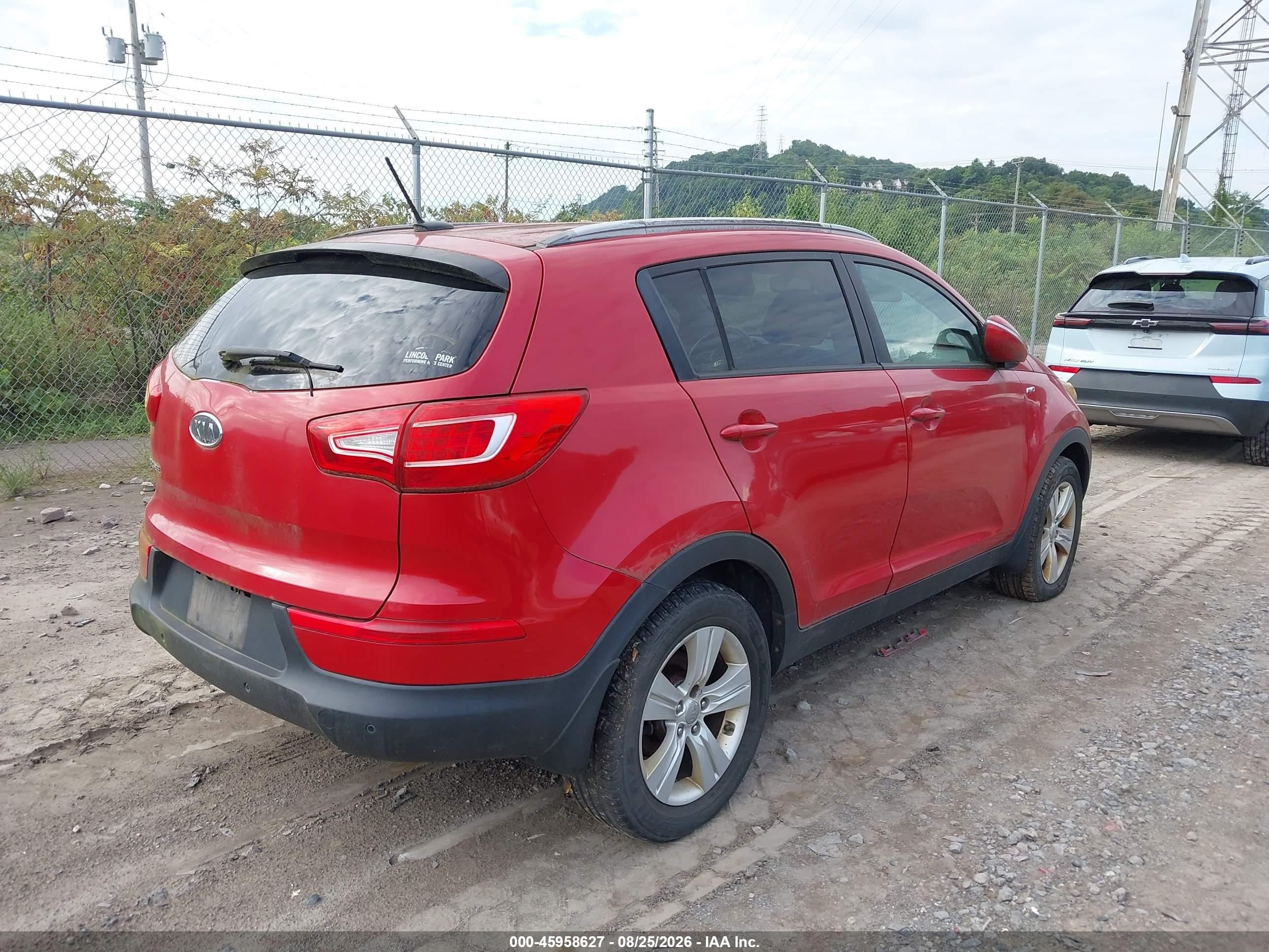 2012 Kia Sportage Lx Red vin: KNDPBCA29C7207167