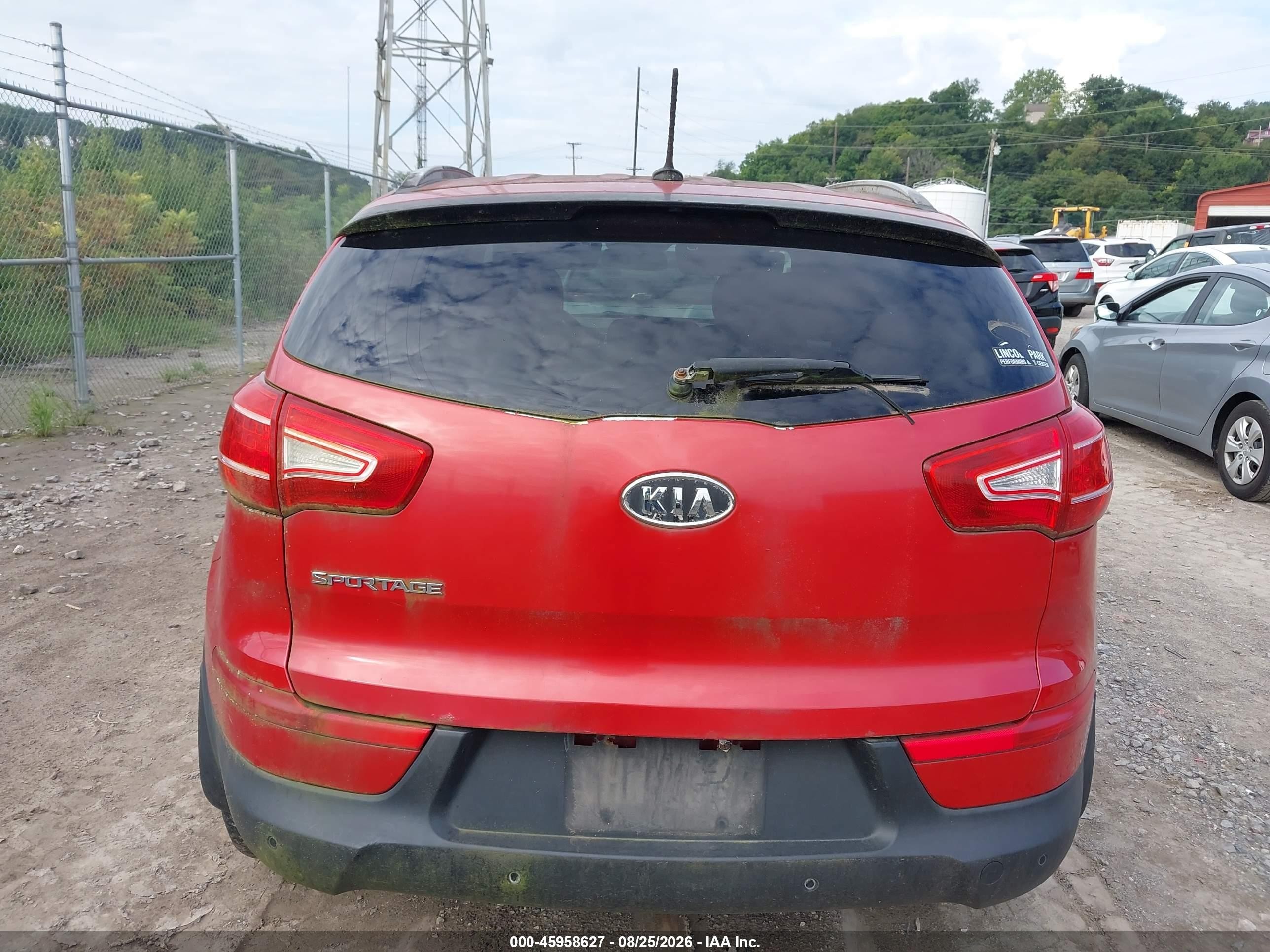 2012 Kia Sportage Lx Red vin: KNDPBCA29C7207167