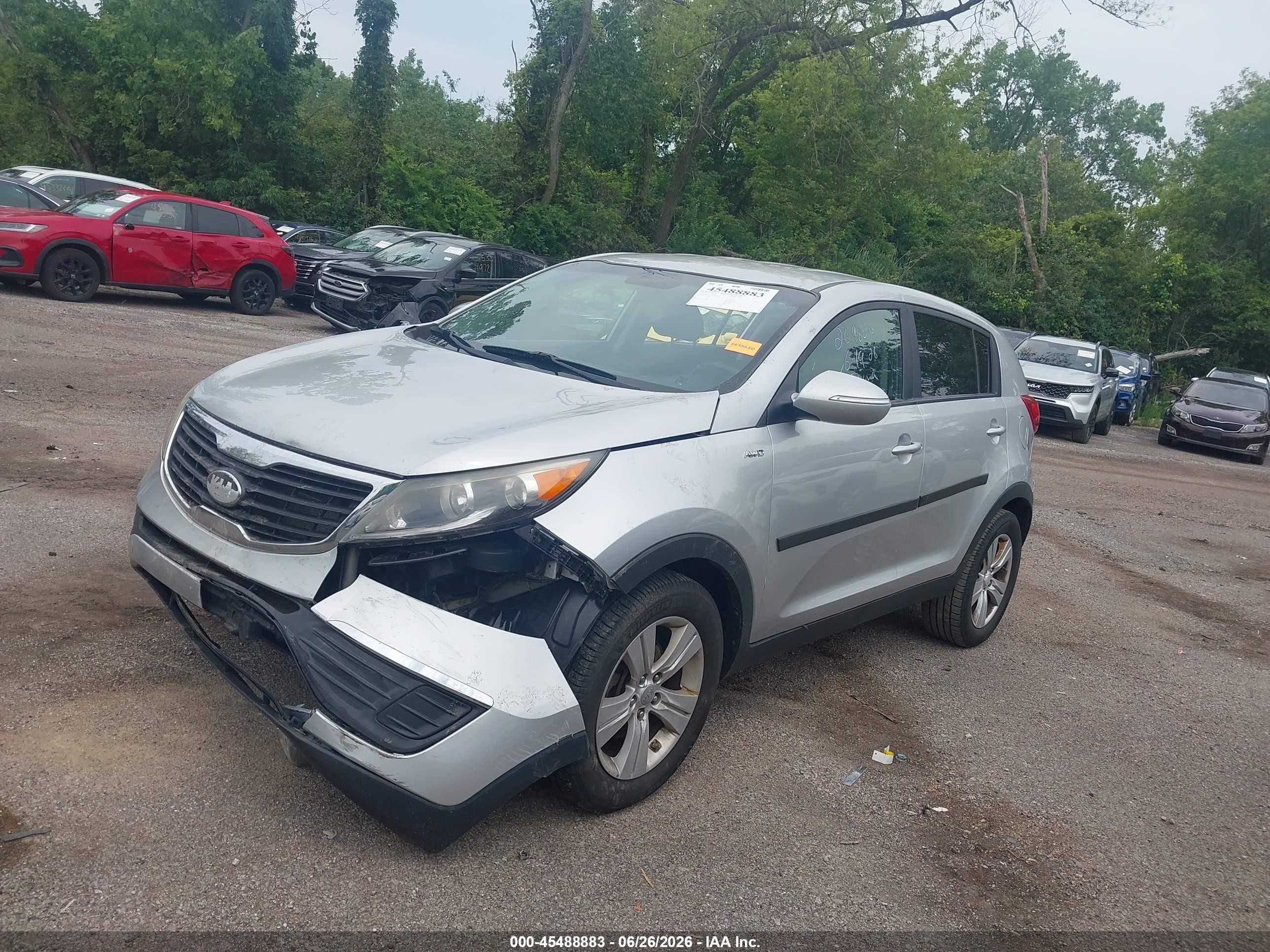 2013 Kia Sportage Lx Серебряный vin: KNDPBCA29D7426180