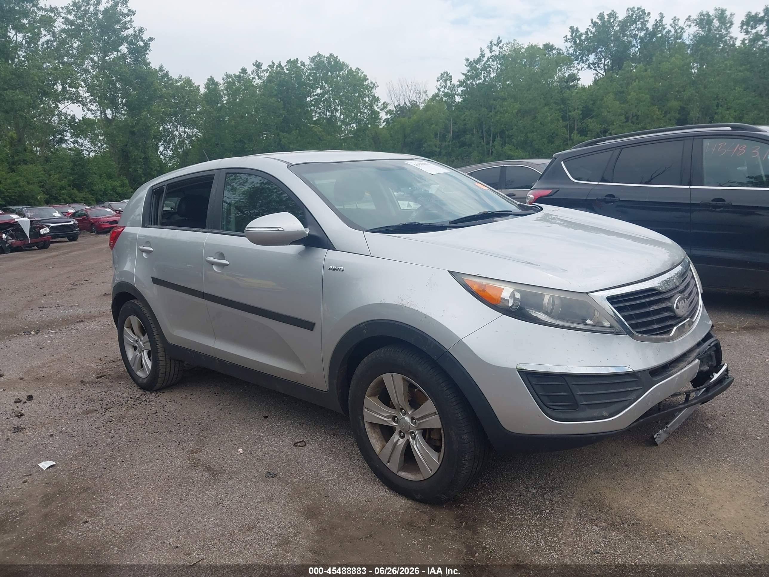 2013 Kia Sportage Lx Серебряный vin: KNDPBCA29D7426180