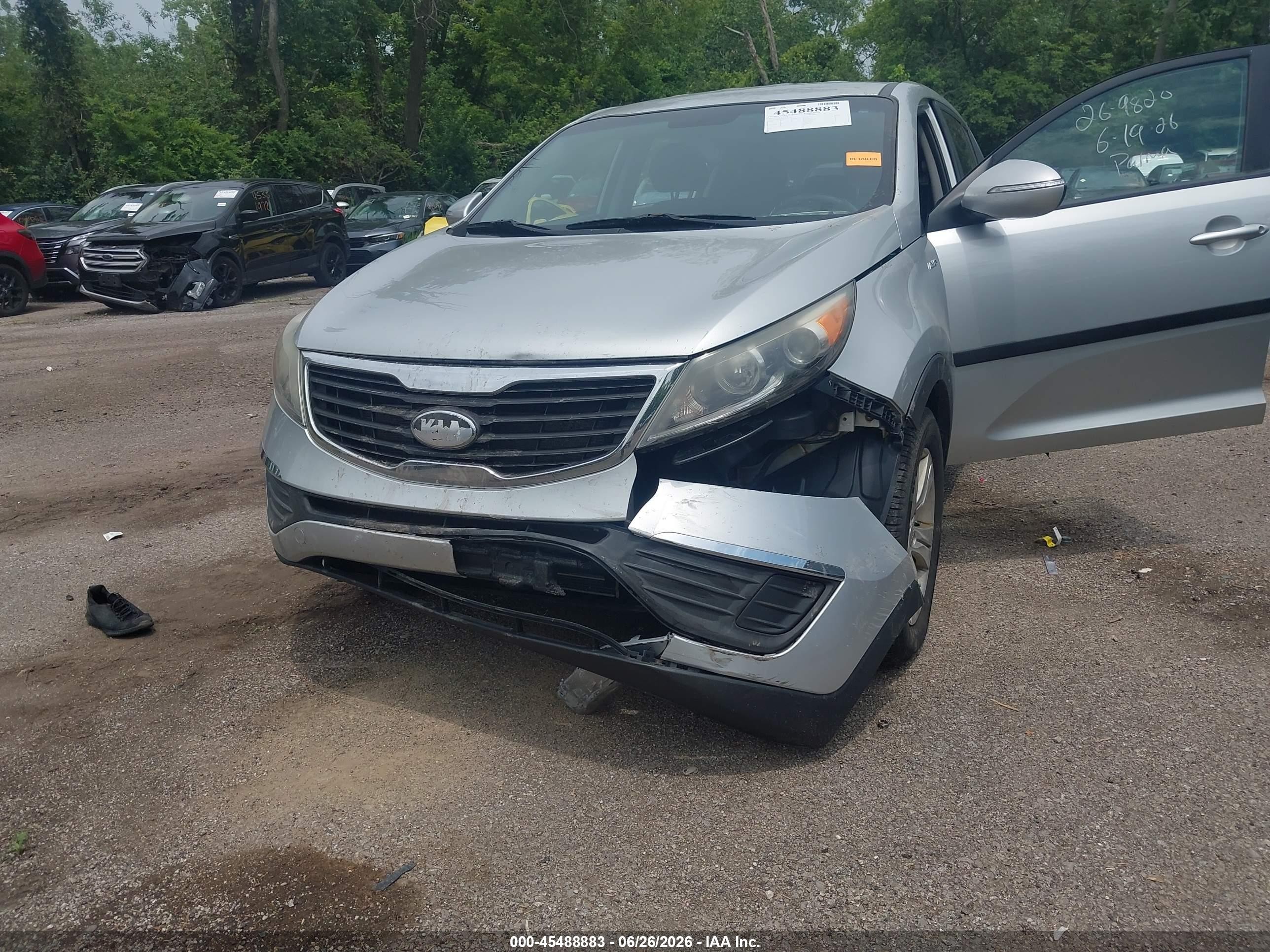 2013 Kia Sportage Lx Серебряный vin: KNDPBCA29D7426180