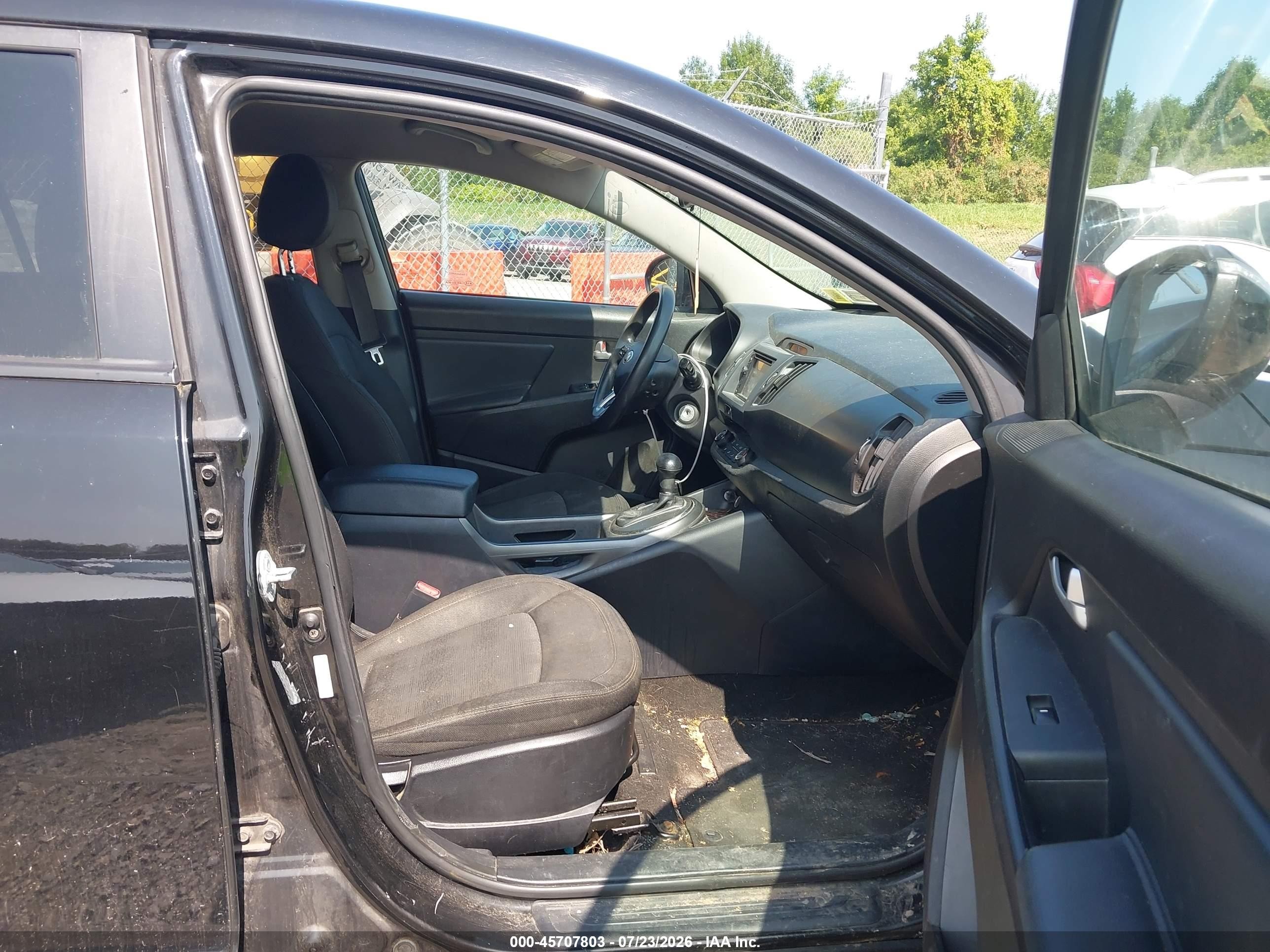 2013 Kia Sportage Lx Black vin: KNDPBCA29D7475587
