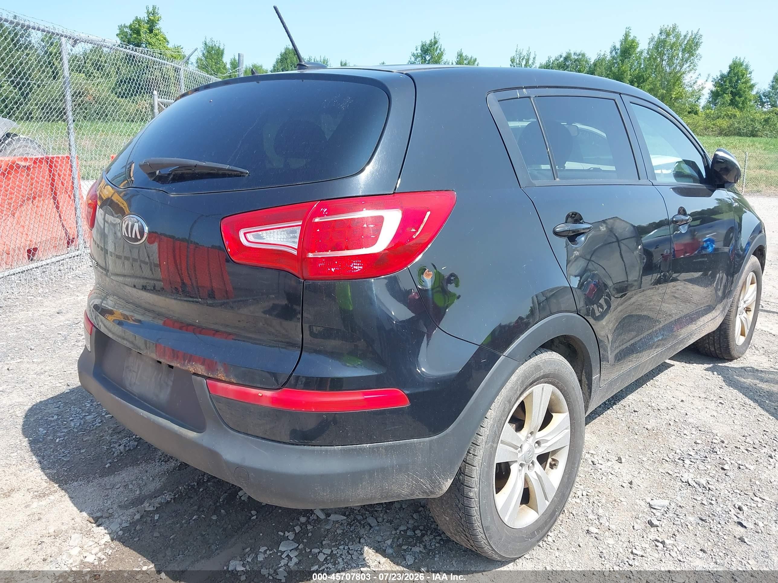 2013 Kia Sportage Lx Black vin: KNDPBCA29D7475587