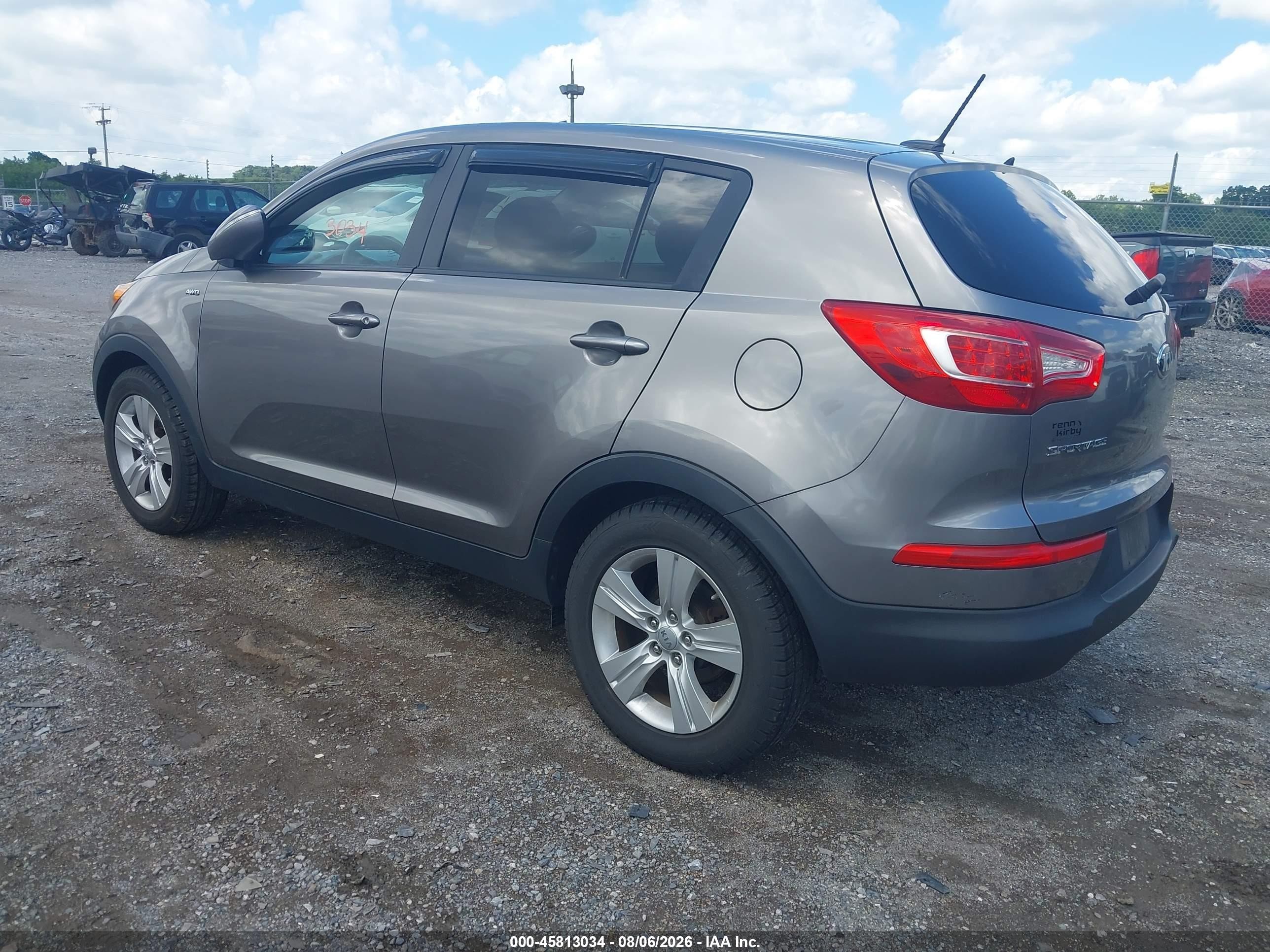 2013 Kia Sportage Lx Gray vin: KNDPBCA29D7493586