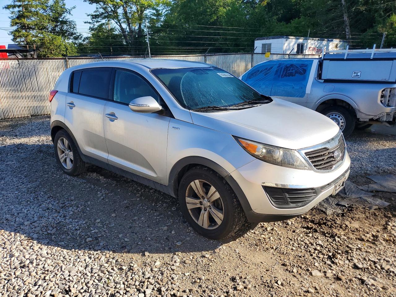 2012 Kia Sportage Lx Silver vin: KNDPBCA2XC7216332