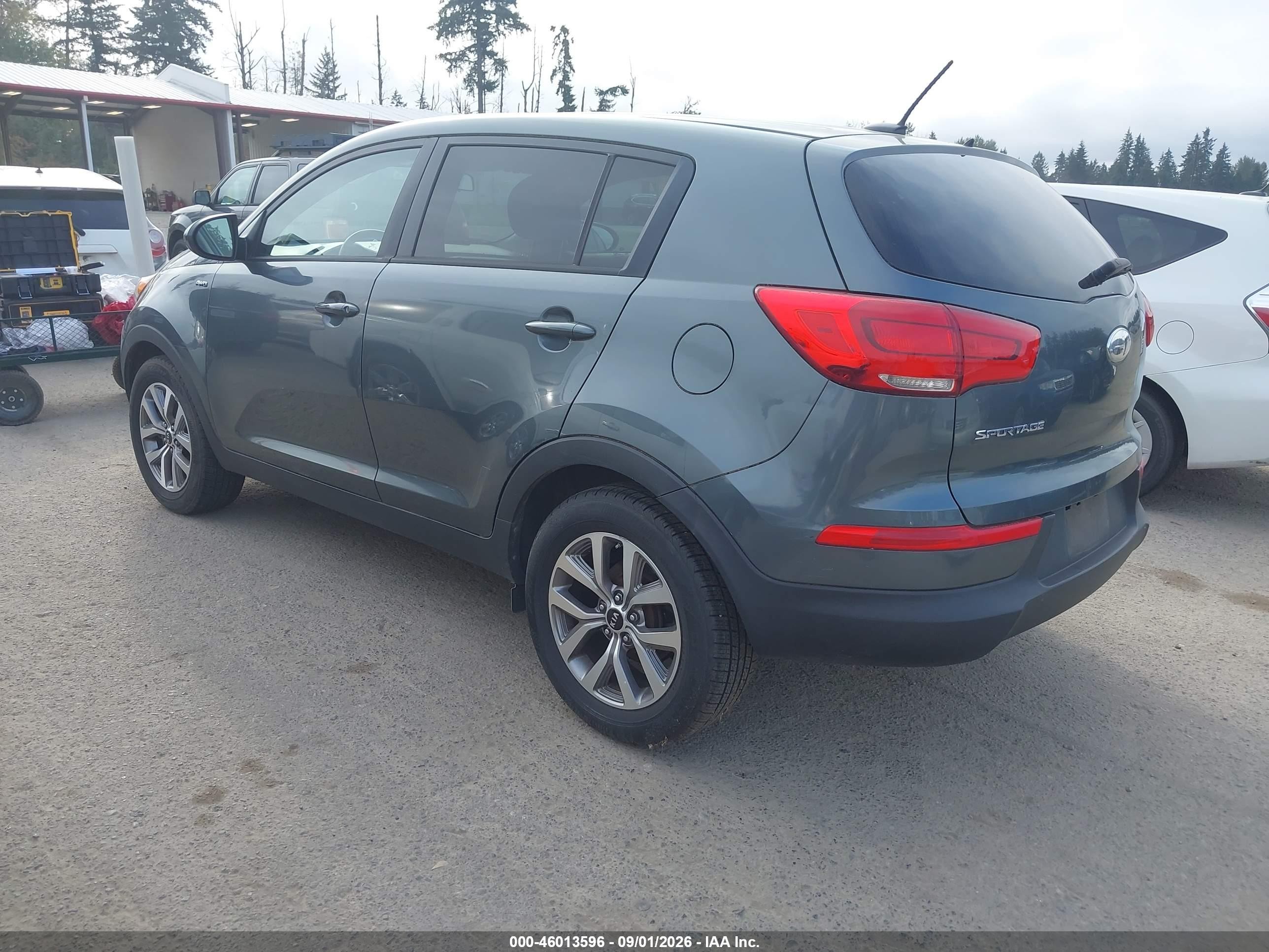 2014 Kia Sportage Lx Gray vin: KNDPBCAC0E7560151
