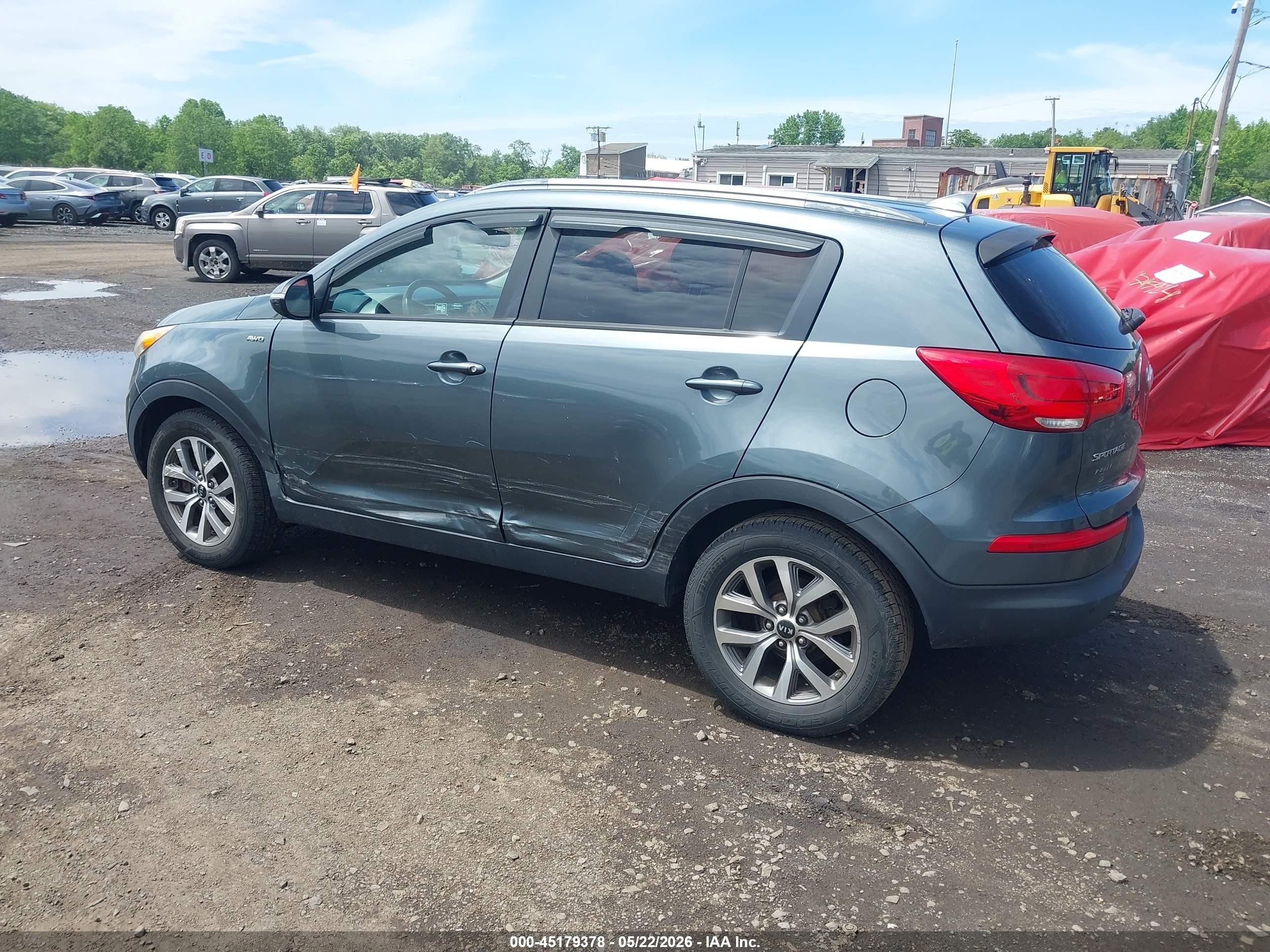 2014 Kia Sportage Lx Gray vin: KNDPBCAC0E7578150