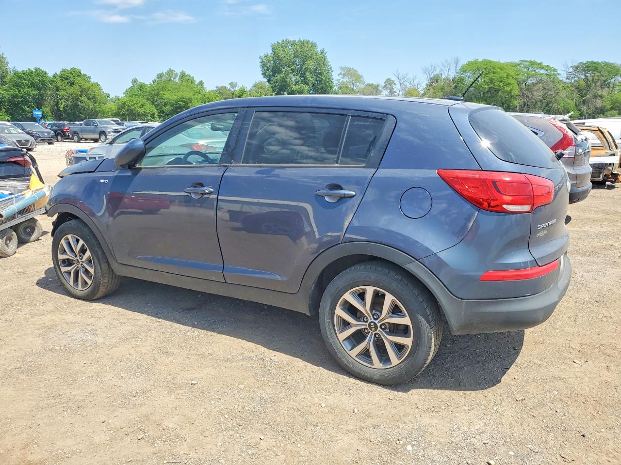2014 Kia Sportage Lx Gray vin: KNDPBCAC0E7586054