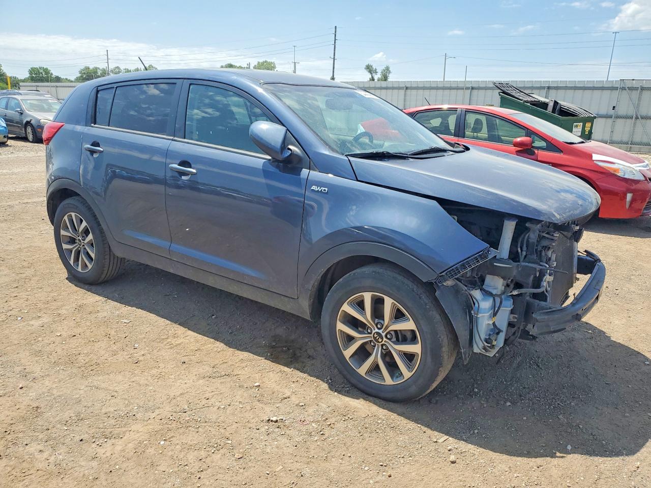 2014 Kia Sportage Lx Gray vin: KNDPBCAC0E7586054