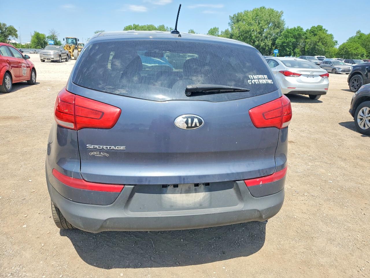 2014 Kia Sportage Lx Gray vin: KNDPBCAC0E7586054