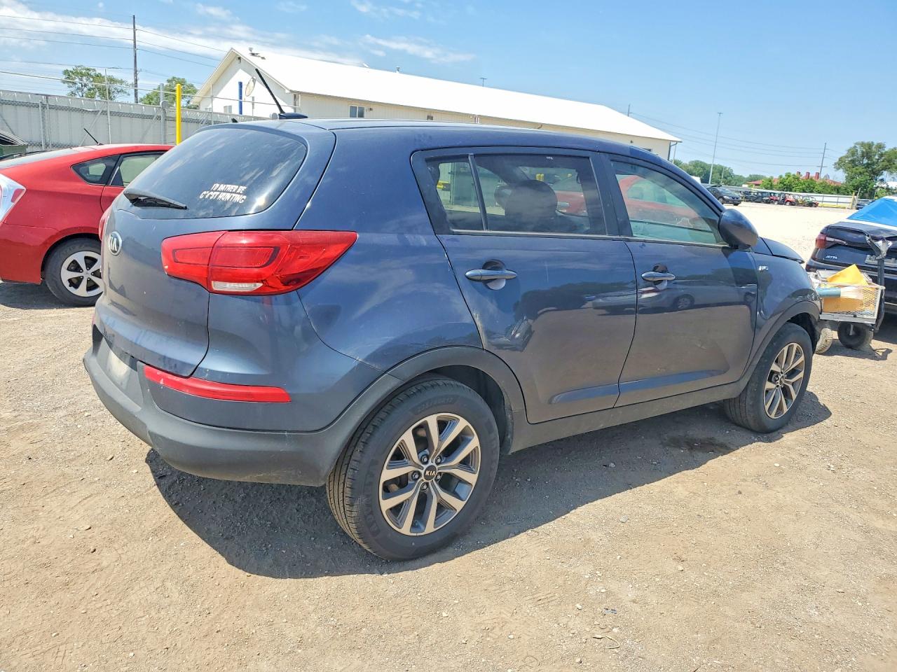 2014 Kia Sportage Lx Gray vin: KNDPBCAC0E7586054