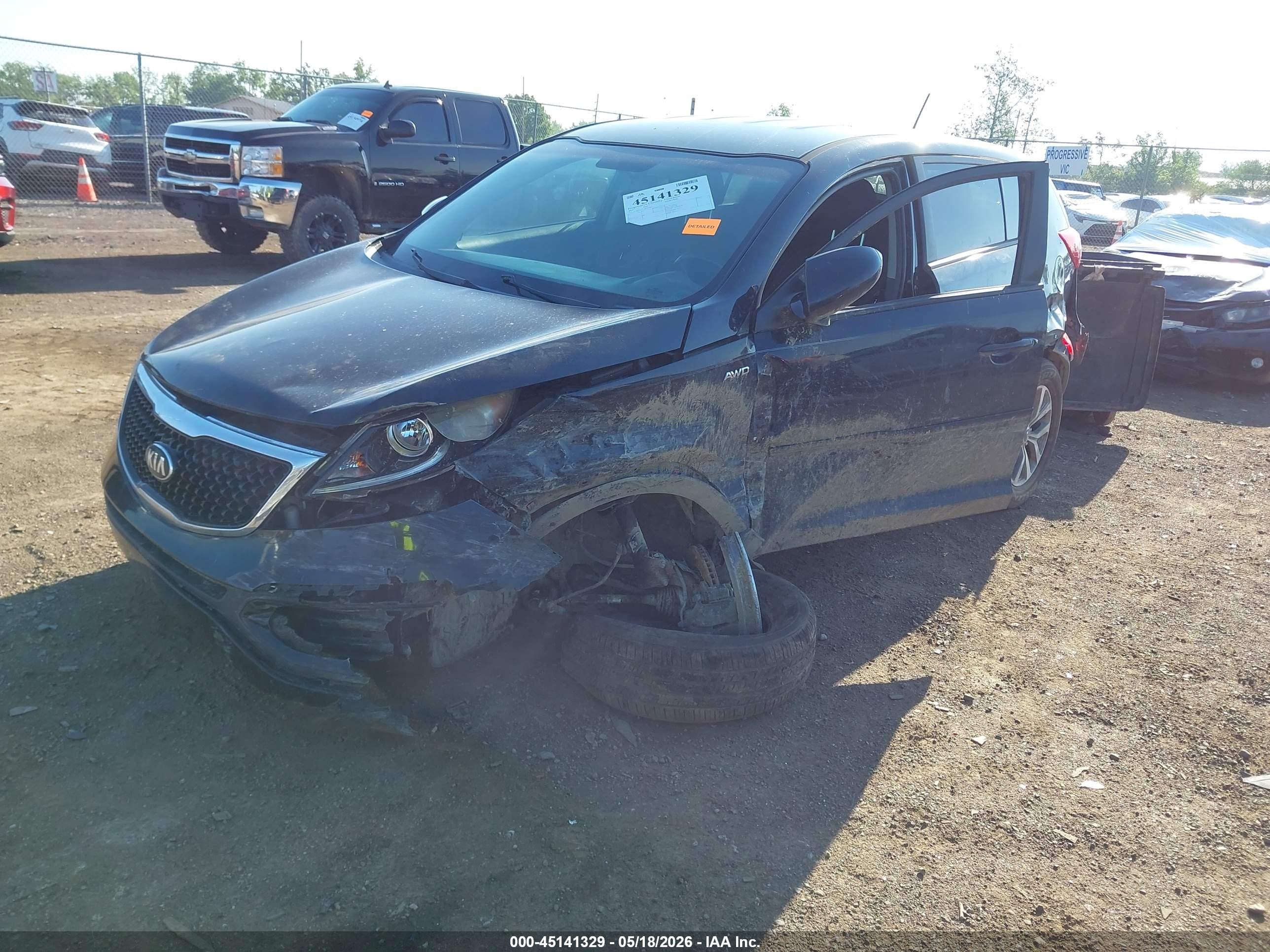 2014 Kia Sportage Lx Черный vin: KNDPBCAC0E7646074
