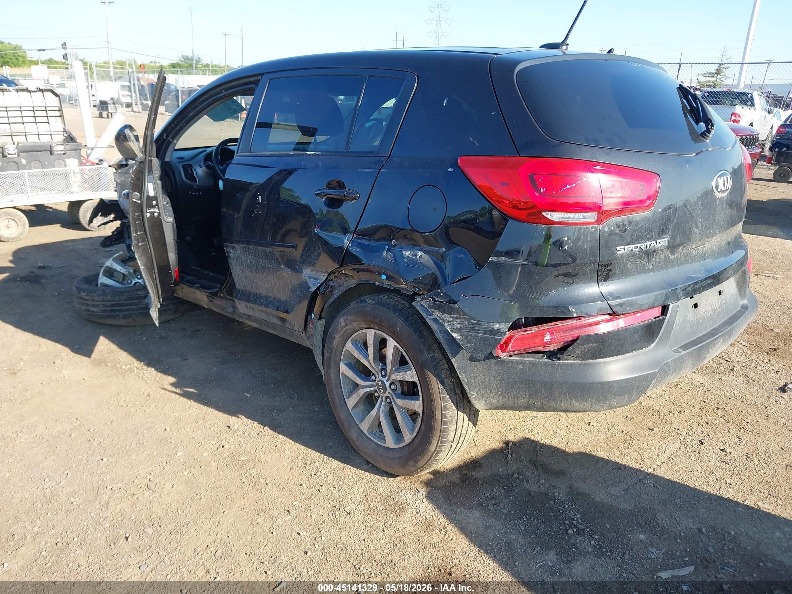 2014 Kia Sportage Lx Черный vin: KNDPBCAC0E7646074